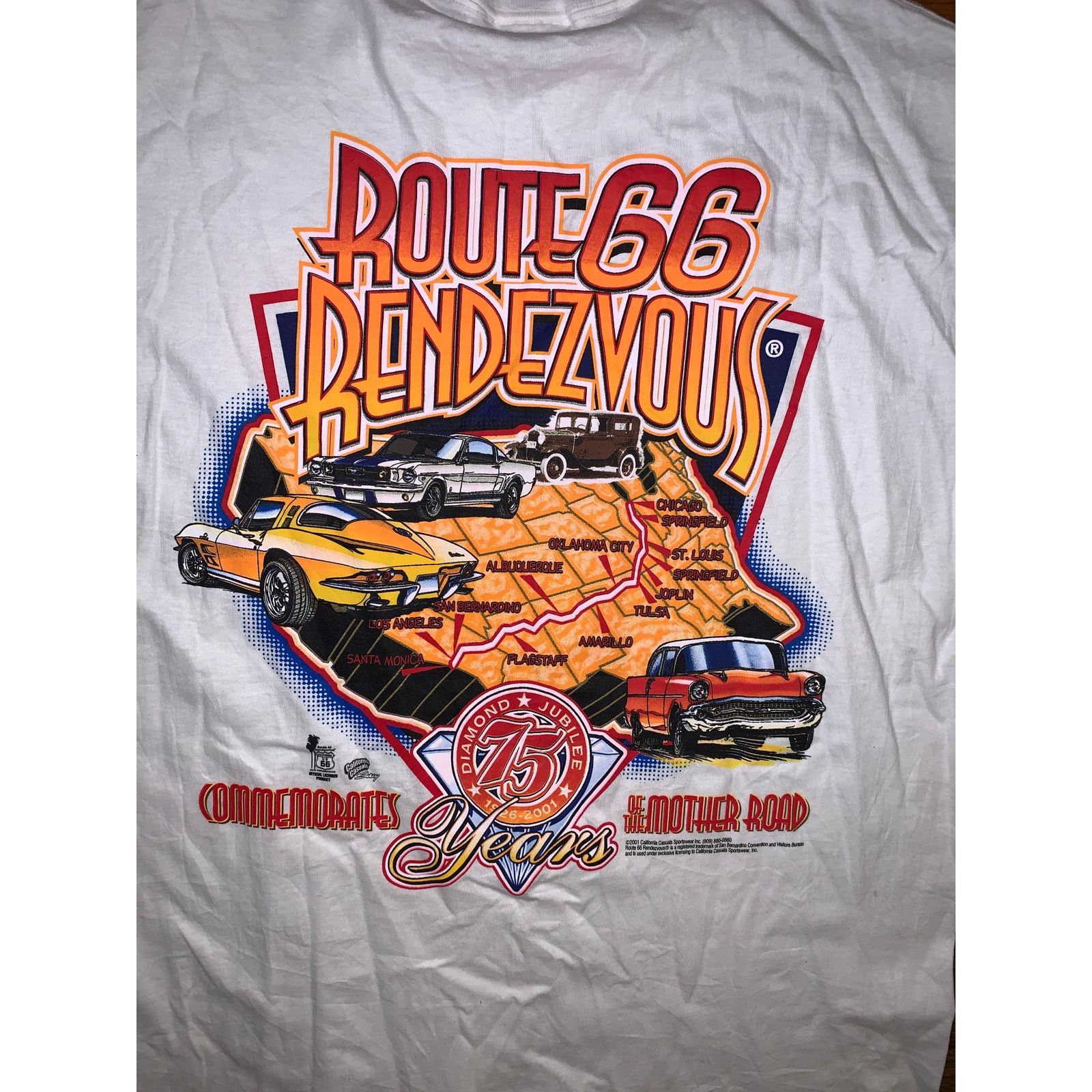 Hanes × Vintage Vtg Route 66 Rendezvous Tee 75th Anniversary 2001 Hanes L Size US L / EU 52-54 / 3 - 4 Thumbnail