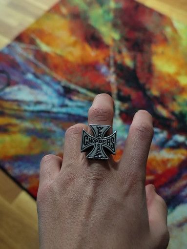 Vintage Cross 316L Stainless Steel Biker Ring Size ONE SIZE - 1 Thumbnail