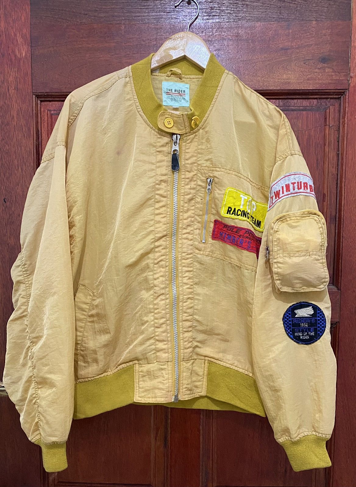 Japanese Brand × Vintage Vintage Top Racing Team Twin Turbo Bomber Jacket Size US L / EU 52-54 / 3 - 3 Thumbnail