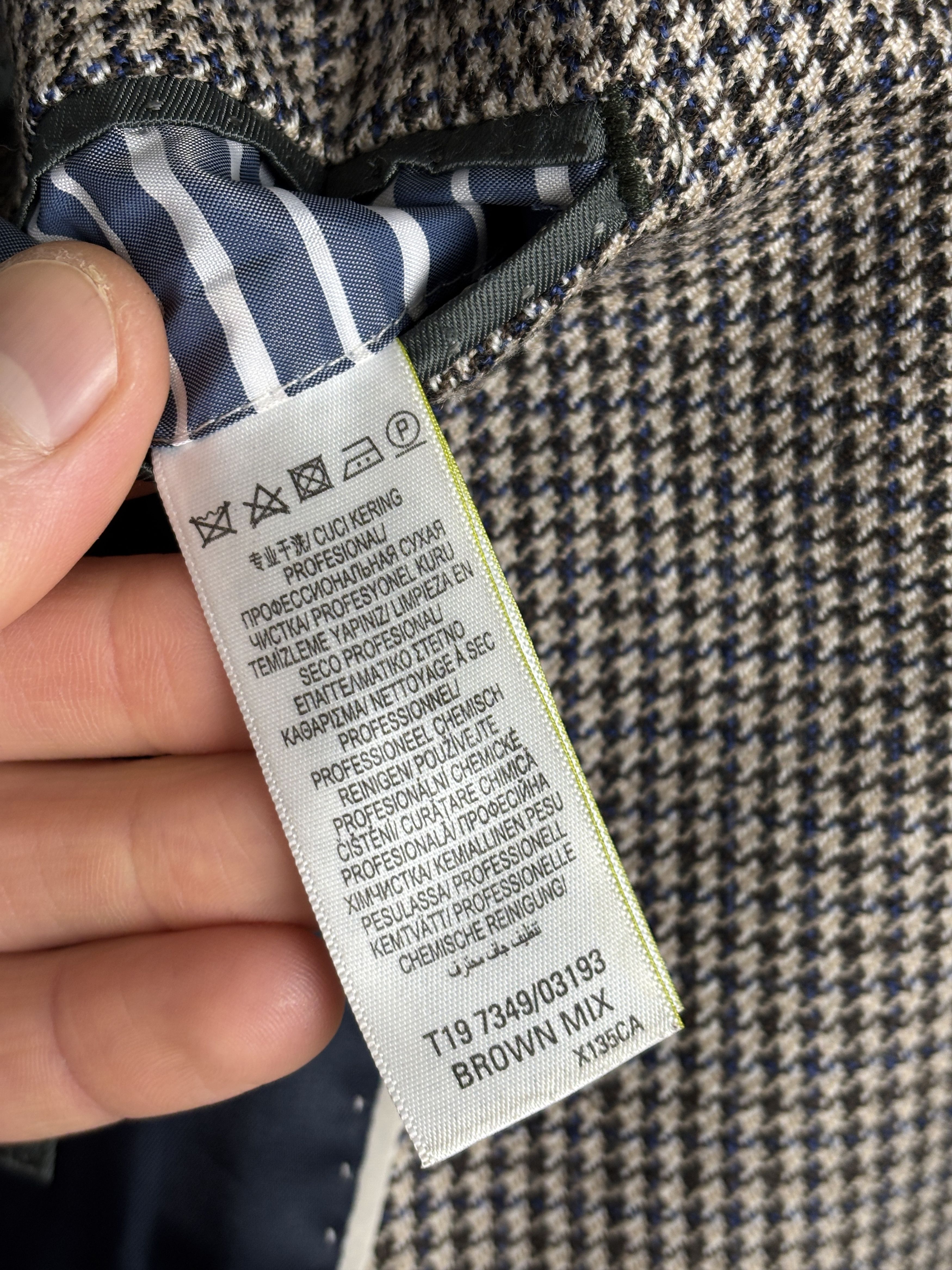 Marks & Spencer Marks and Spencer Wool Houndstooth Blazer Lanificio Campore Size 46R - 14 Thumbnail
