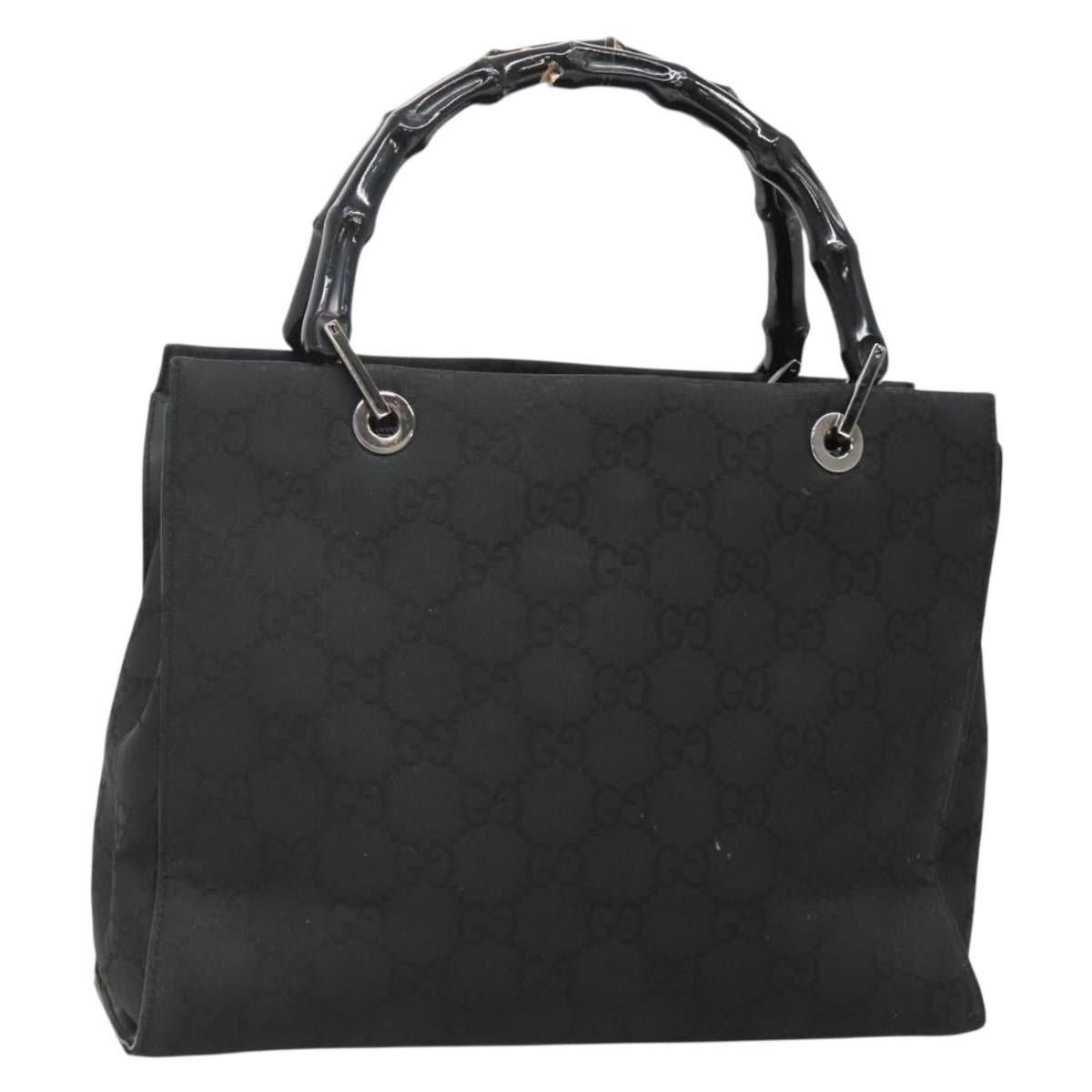 Gucci GUCCI Bamboo GG Canvas Hand Bag Nylon Black 002 002 Size ONE SIZE - 1 Thumbnail