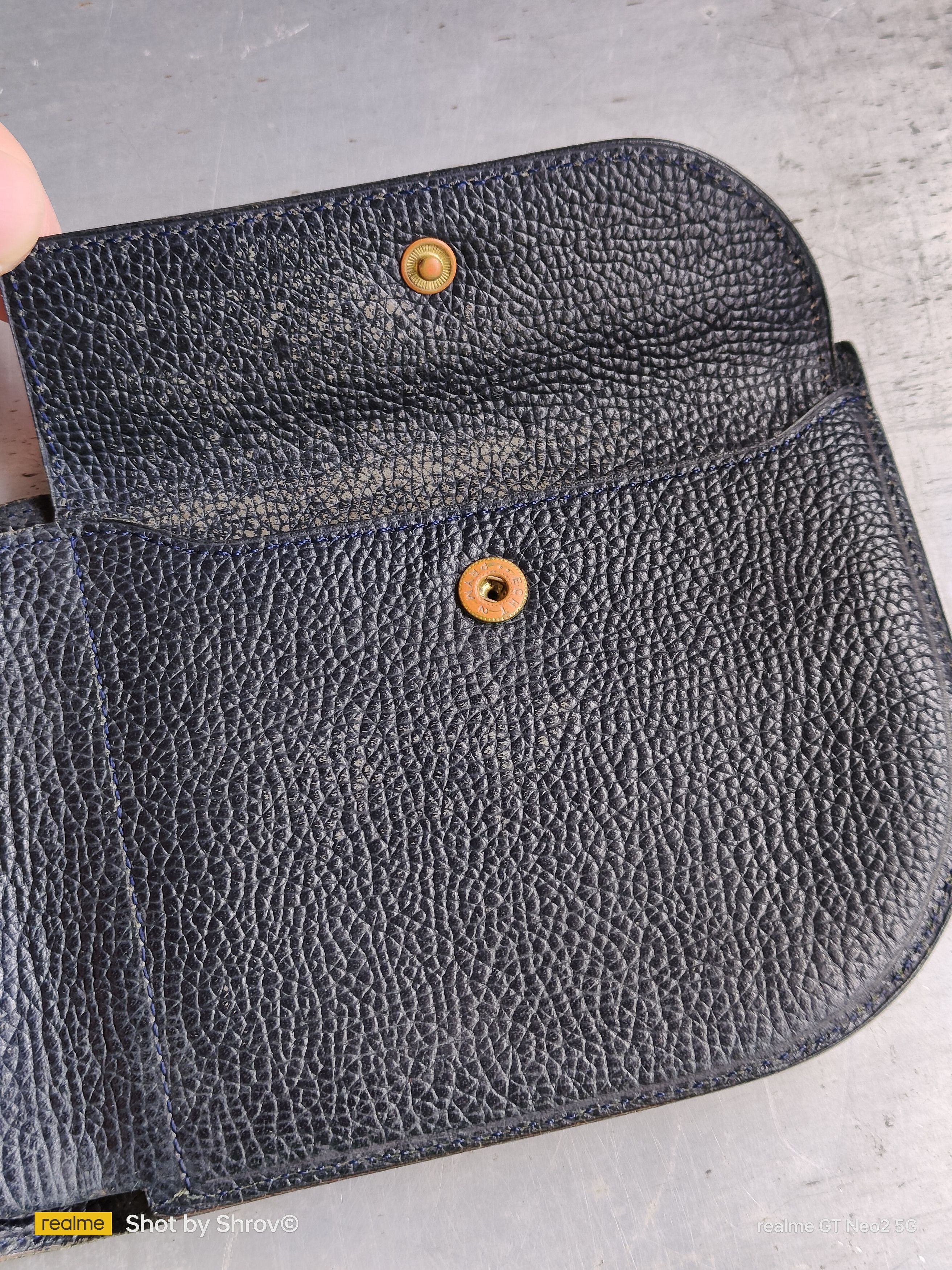 Delvaux Delvaux Dark Blue Leather D Shape Bi-Fold Wallet Size ONE SIZE - 17 Thumbnail