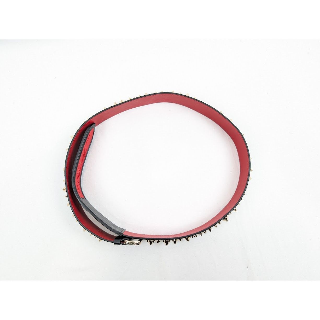 Christian Louboutin o1rshd1 Size: 100 / Calf Spikes Loubi Belt Black/Loubi/Gold Size 38 - 20 Thumbnail