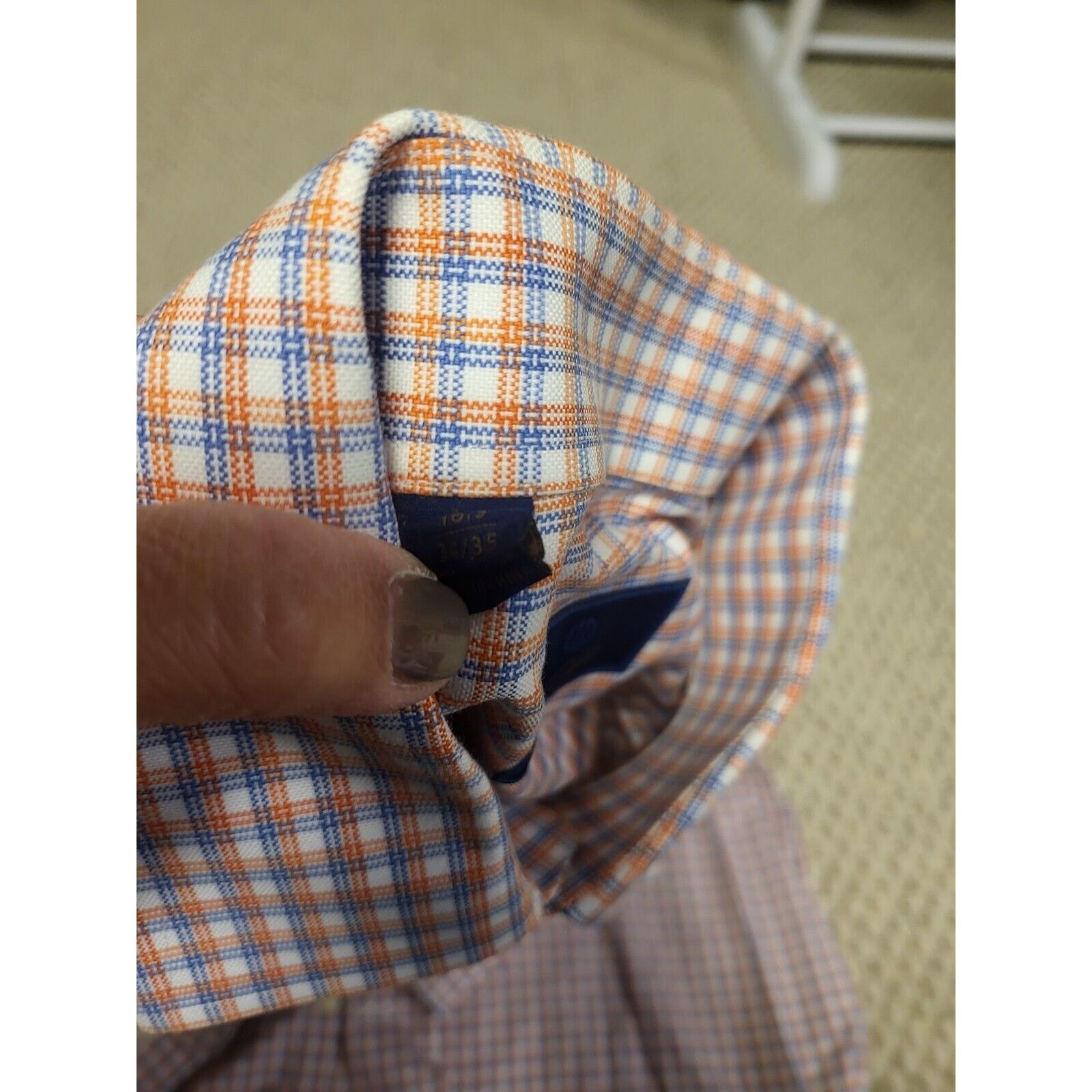 David Donahue David Donahue Mens Dress Shirt Size 16.5 34/35 Size US L / EU 52-54 / 3 - 4 Thumbnail