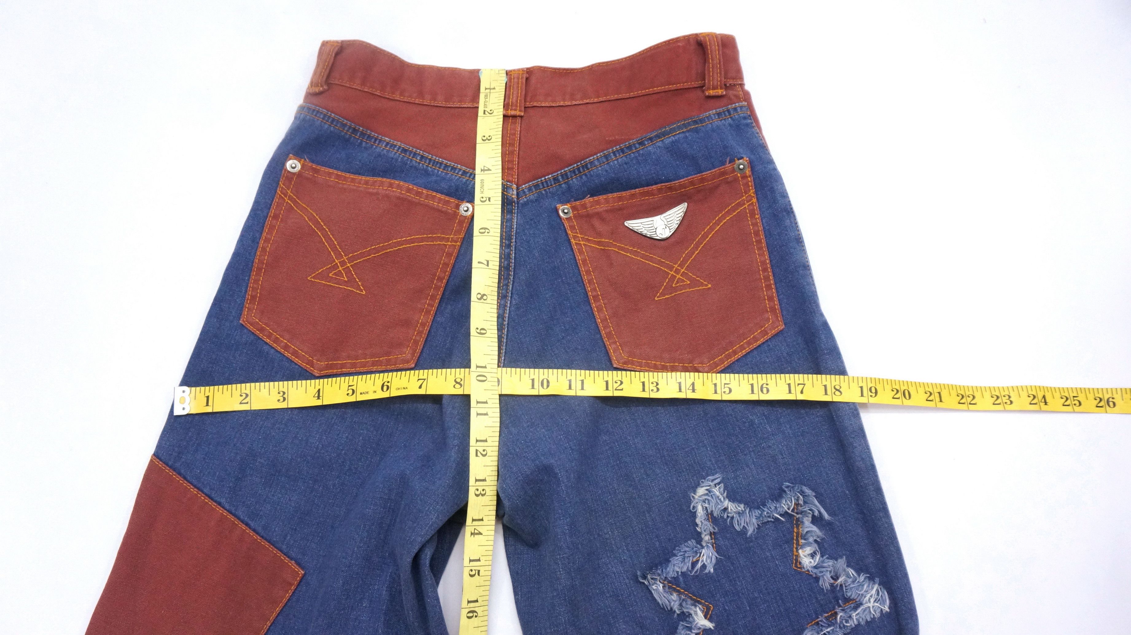 Hysteric Glamour 💥 Rare Mr Junko J2 Star Patch Two Tone Vintage Pants Size US 27 - 12 Thumbnail