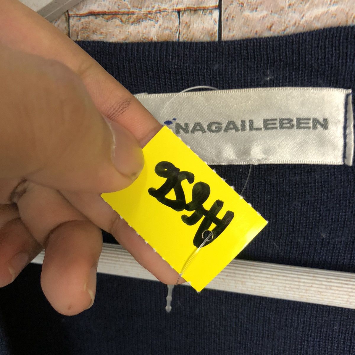 Homespun Knitwear × Japanese Brand Nagaileben Dark Blue Cardigan Knitwear #A856 Size US M / EU 48-50 / 2 - 9 Thumbnail
