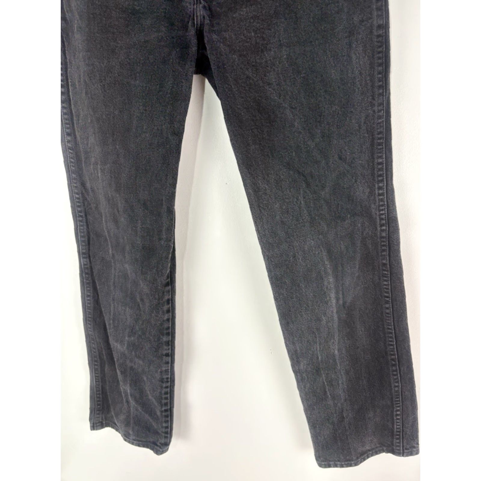 Wrangler VINTAGE Wrangler Men’s Jeans Brown Patch Black Wash Straight Fit 30X32 Dark Cotton Denim Size US 30 / EU 46 - 4 Thumbnail