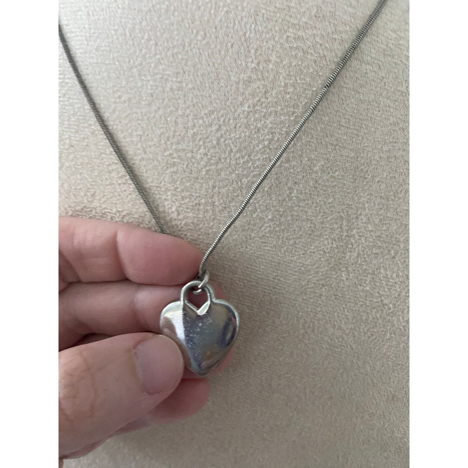 Other Heart pendant necklace, silver tone Size ONE SIZE - 3 Thumbnail