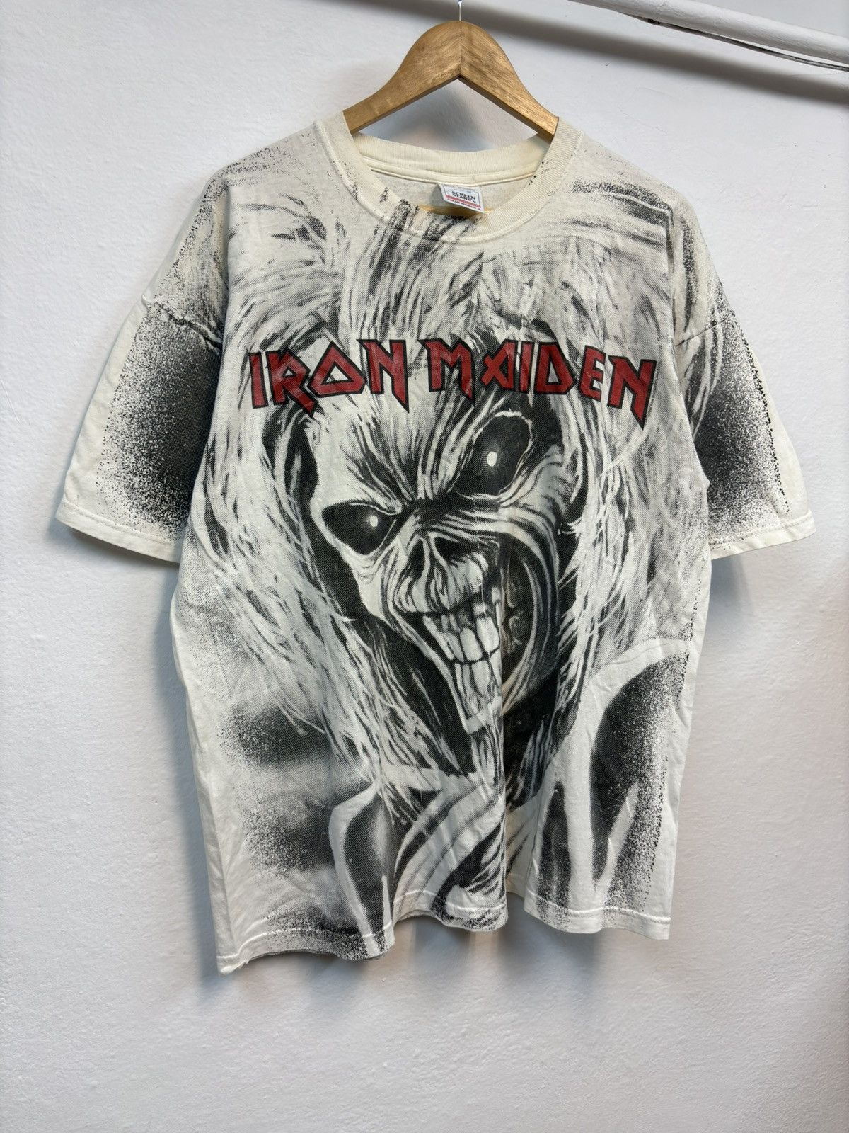 Band Tees × Vintage Vintage 1999 Iron Maiden All Over Print 90s band shirt rare Size US XL / EU 56 / 4 - 2 Thumbnail