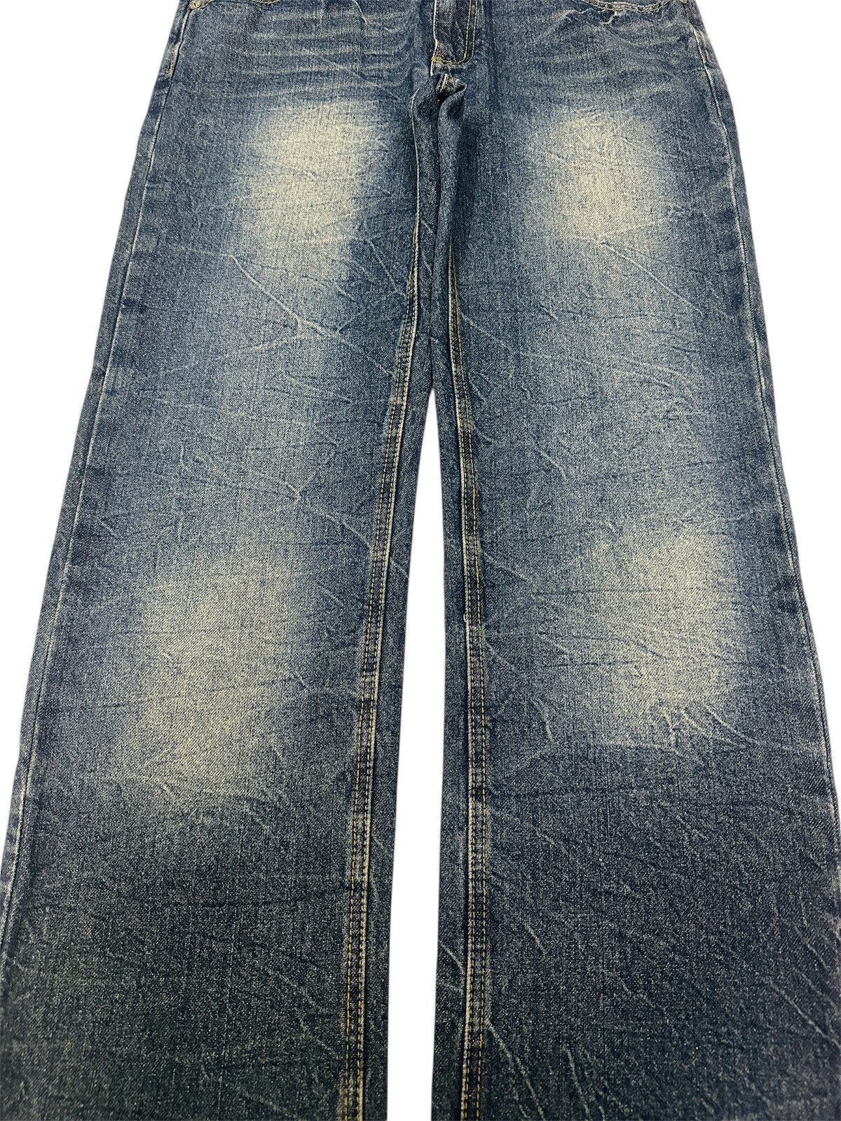 Beauty Beast × Japanese Brand A.O.Y ABERRATIONS OF YOUTH Big Cross Zipped Jeans Size US 34 / EU 50 - 6 Thumbnail