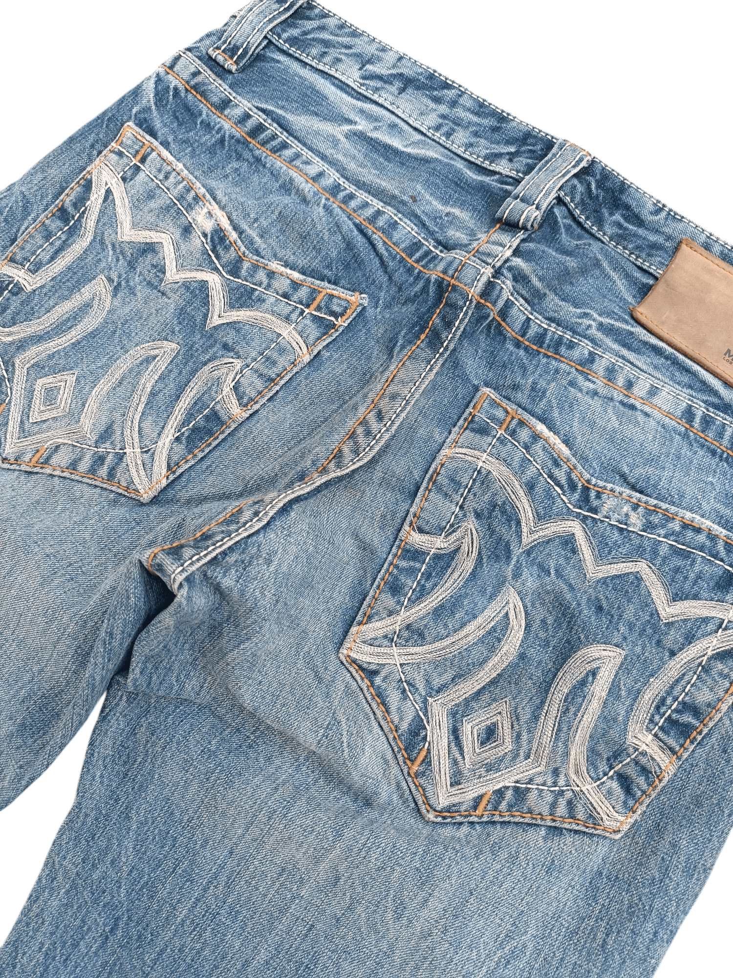 Japanese Brand × Vintage Vintage Flared Mek DNM Distressed Faded Denim E202 Size US 32 / EU 48 - 17 Thumbnail