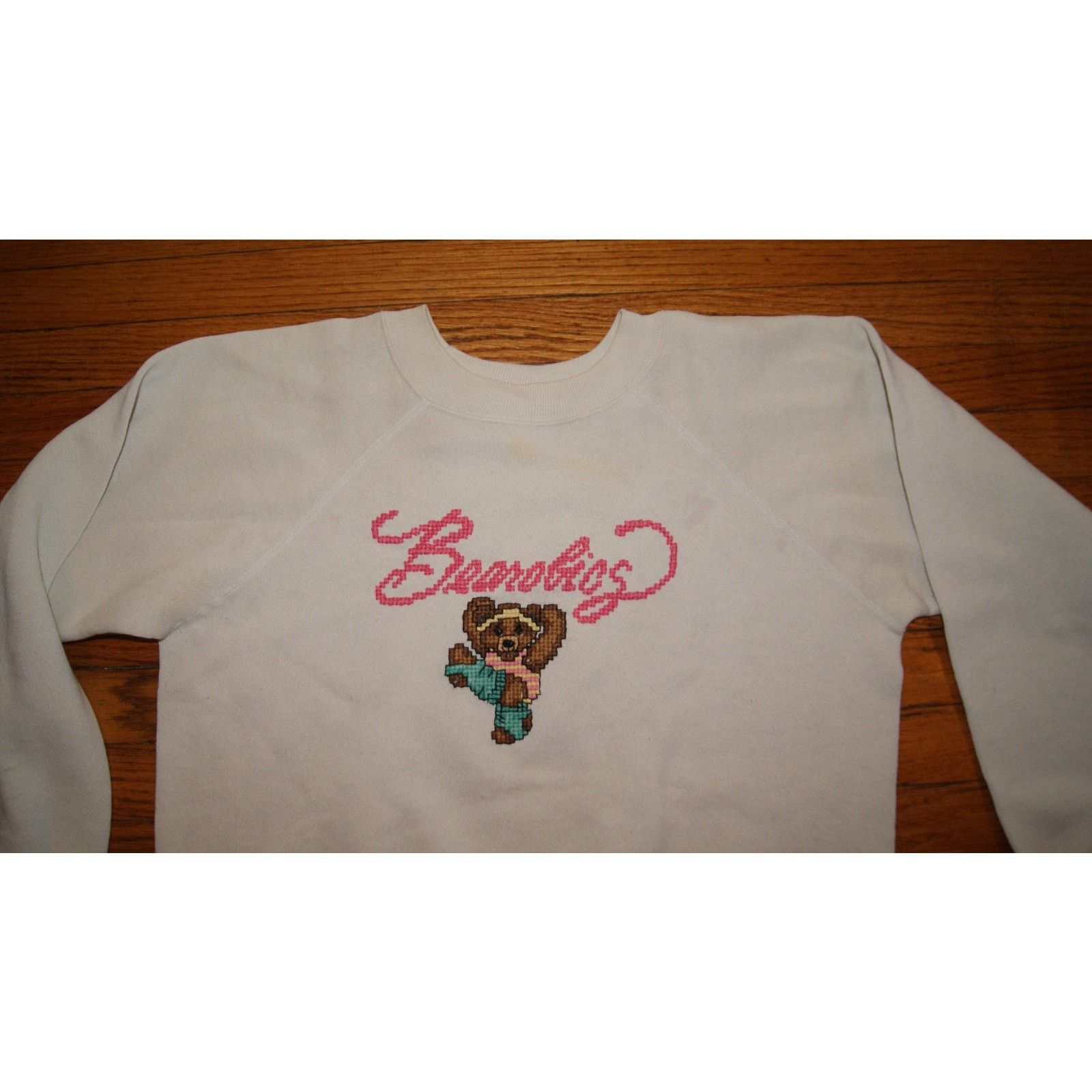 Vintage VTG Bearobics Script Bear Embroider Women M Sweatshirt USA Size M / US 6-8 / IT 42-44 - 1 Thumbnail