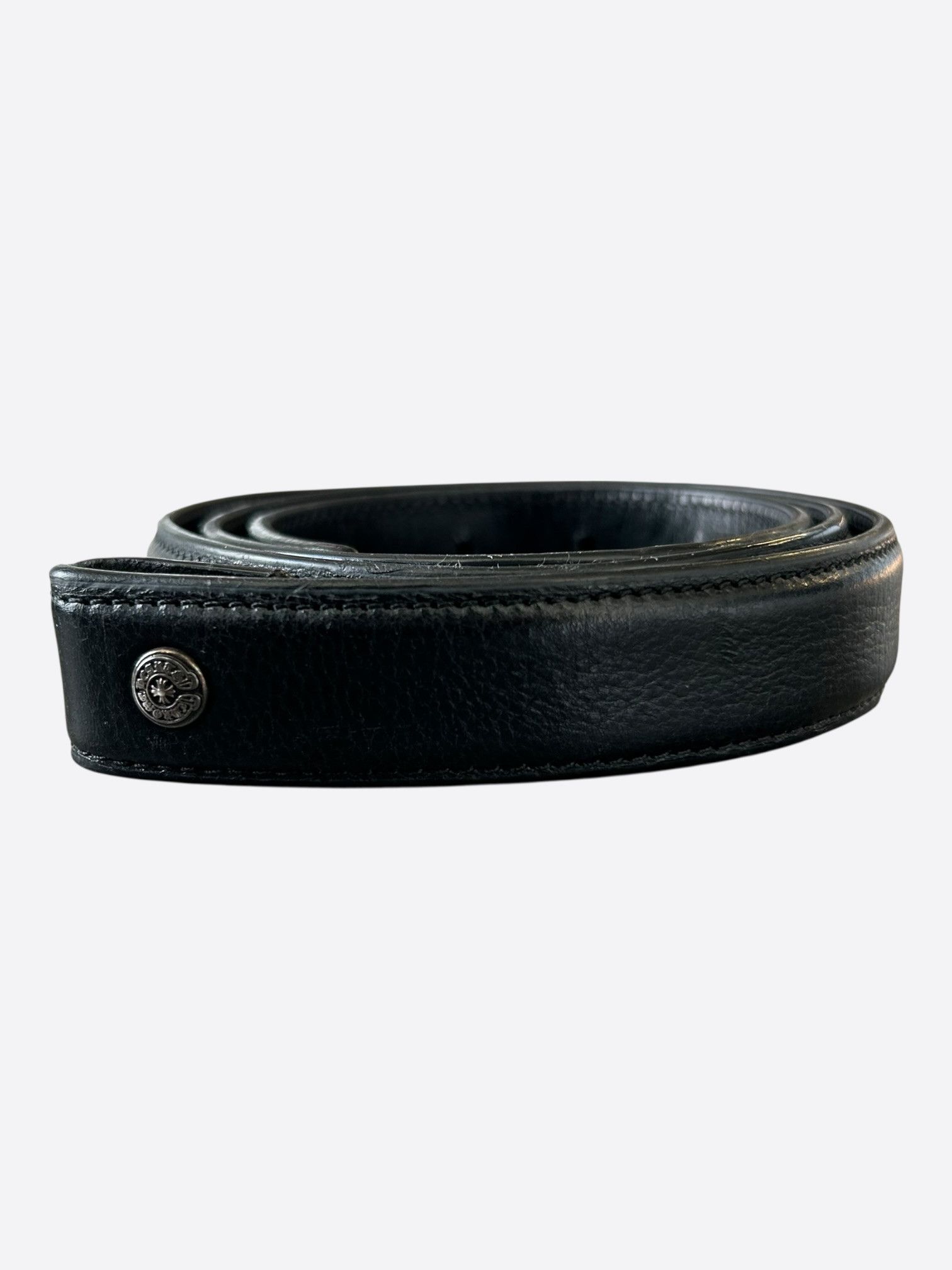 Chrome Hearts Chrome Hearts Black Leather Belt Size 34 - 1 Thumbnail