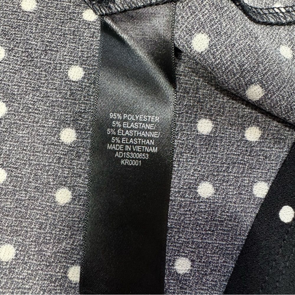 Adrianna Papell Adrianna Papell 3/4 Sleeve V-Neck Polka Dot Blouse Size L Size L / US 10 / IT 46 - 8 Thumbnail