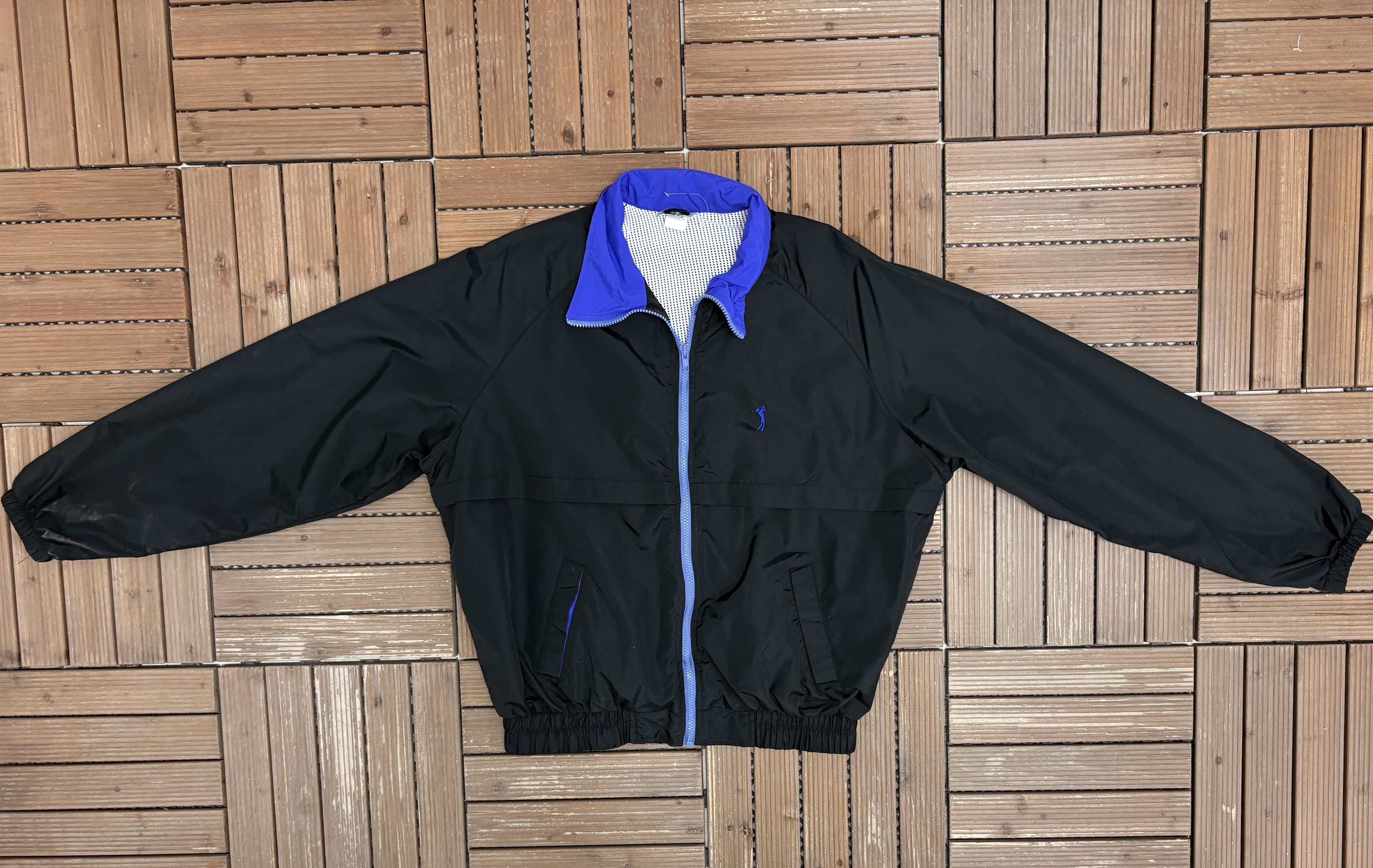 Vintage Radical Rain Gear Golf Black Vintage Windbreaker Jacket Size US L / EU 52-54 / 3 - 5 Thumbnail
