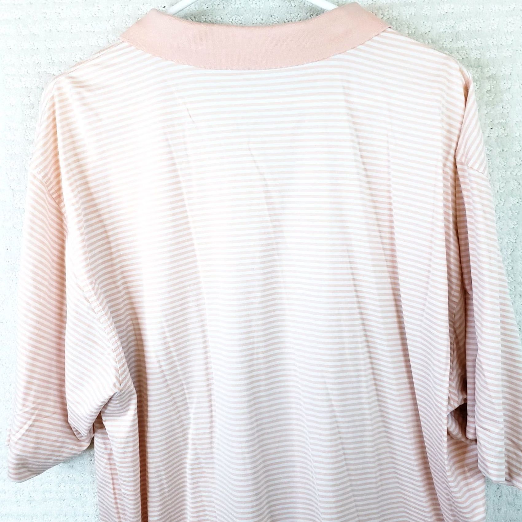 Vintage Fairway & Greene XL Shortsleeve Polo Peach Pink Striped Fripp Island Chest Logo Polo Shirt Mens XL Pink Striped Fripp Island Logo Size US XL / EU 56 / 4 - 7 Thumbnail