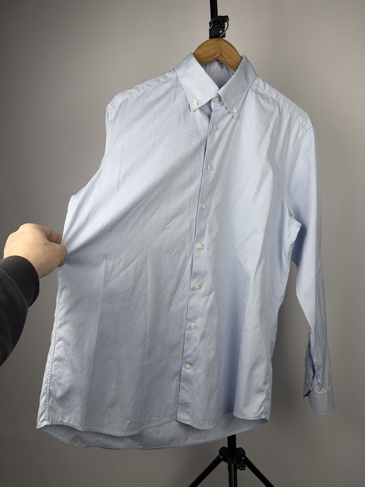 Strenstroms Luxury 00s Stenstroms Blue Twofold Cotton Button Down Shirt Size US M / EU 48-50 / 2 - 6 Thumbnail