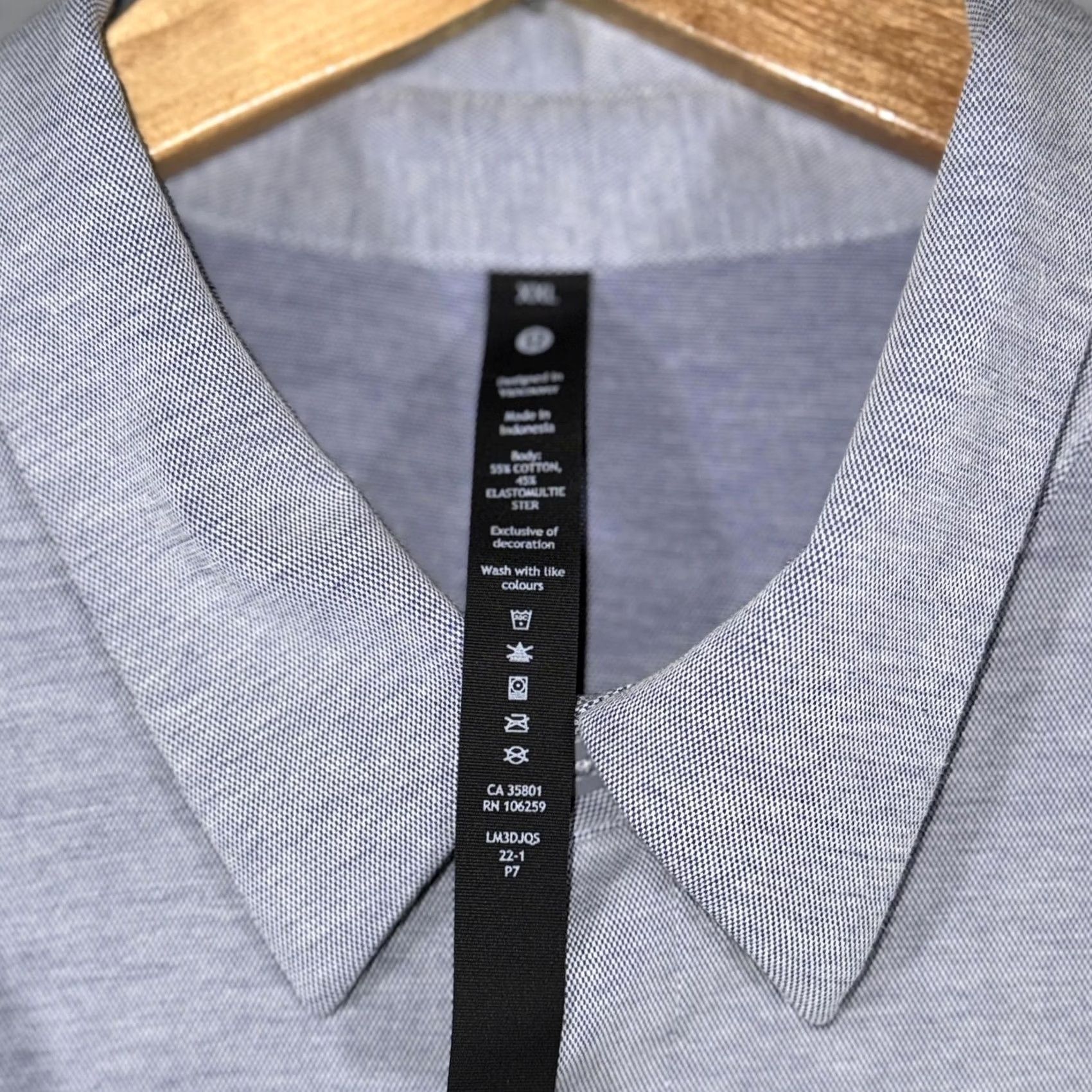 Lululemon Lululemon Athletica Shirt Mens 2XL Gray Jersey Knit Button Front Long Sleeve Size US XXL / EU 58 / 5 - 3 Thumbnail