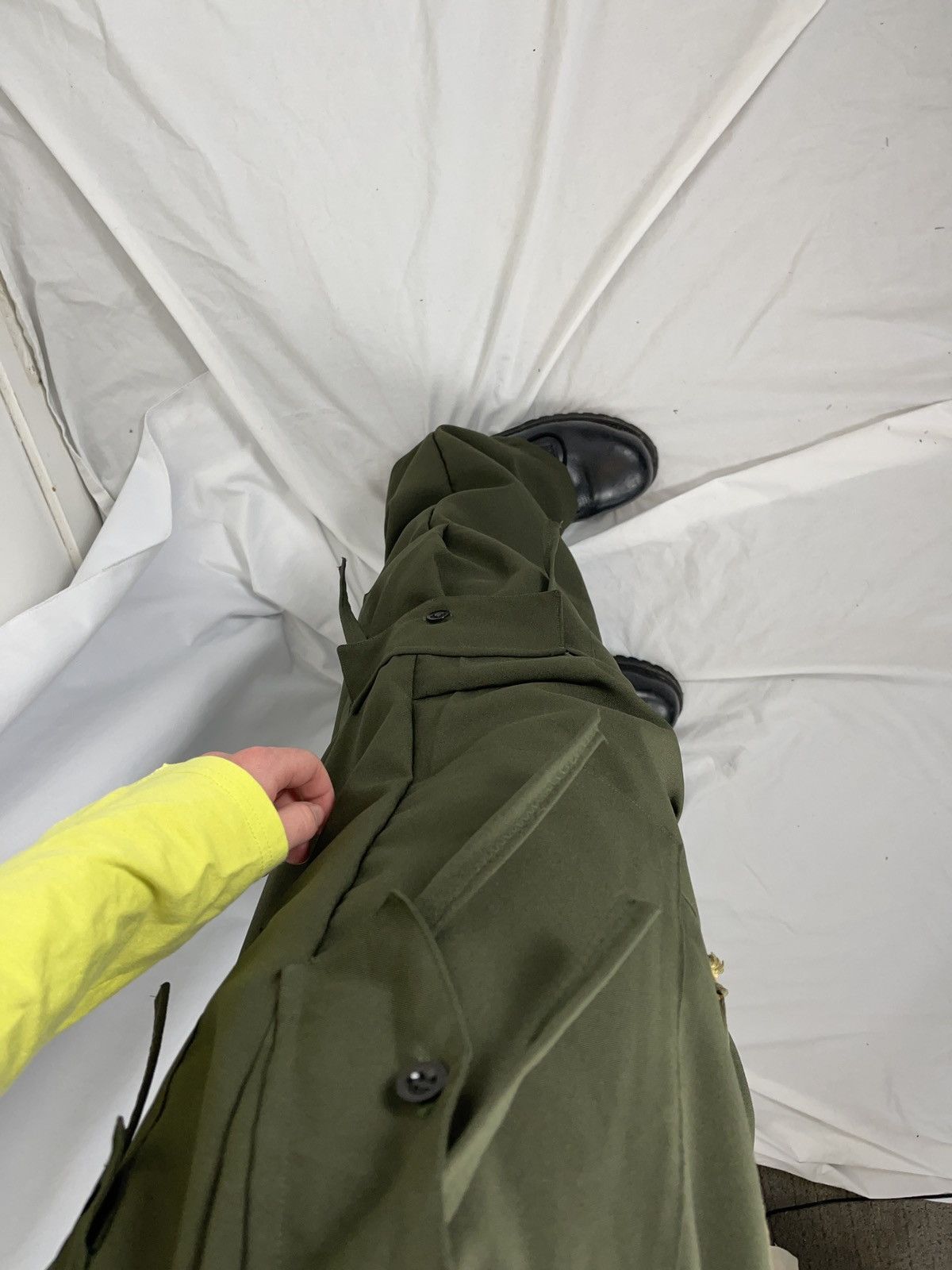 Chorley Tassel baggy darted double knee olive military cargo pants Size US 34 / EU 50 - 3 Thumbnail