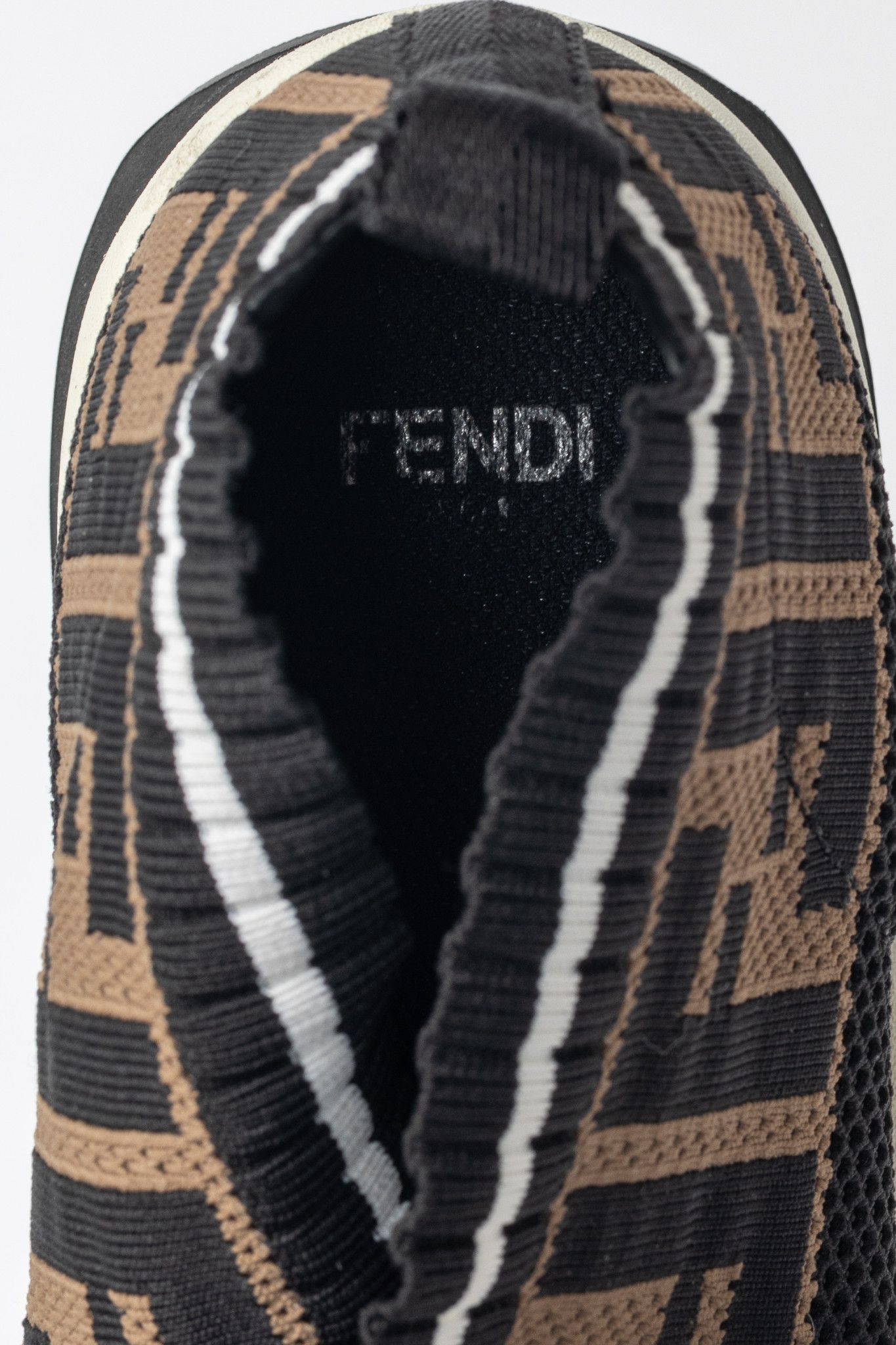 Fendi Fendi Rockoko 'Black Brown' FF Motif Knit Sneakers Size US 7.5 / IT 37.5 - 9 Thumbnail