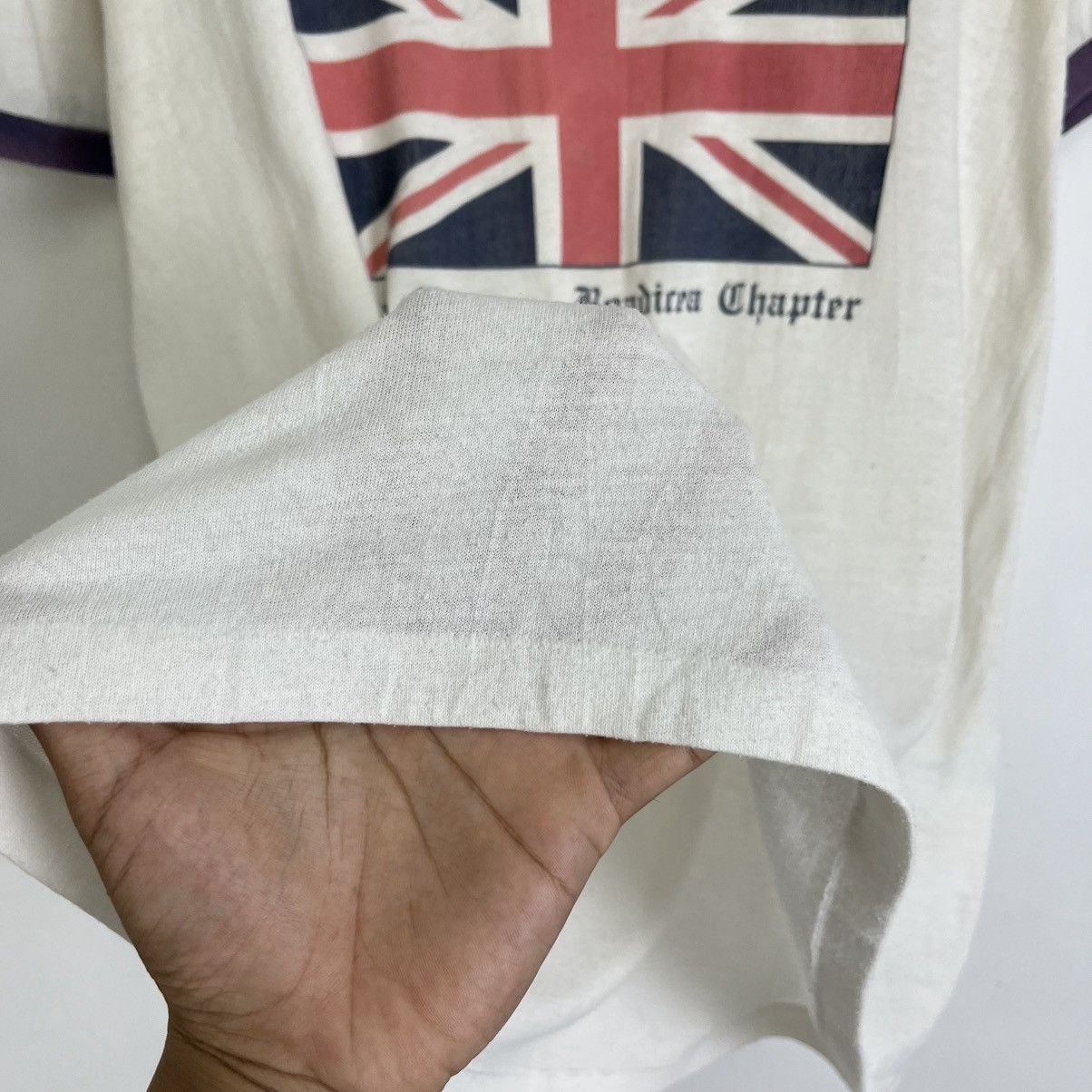 Vintage 80’s Boadicea Chapter Ringer Tee Size US XL / EU 56 / 4 - 6 Thumbnail