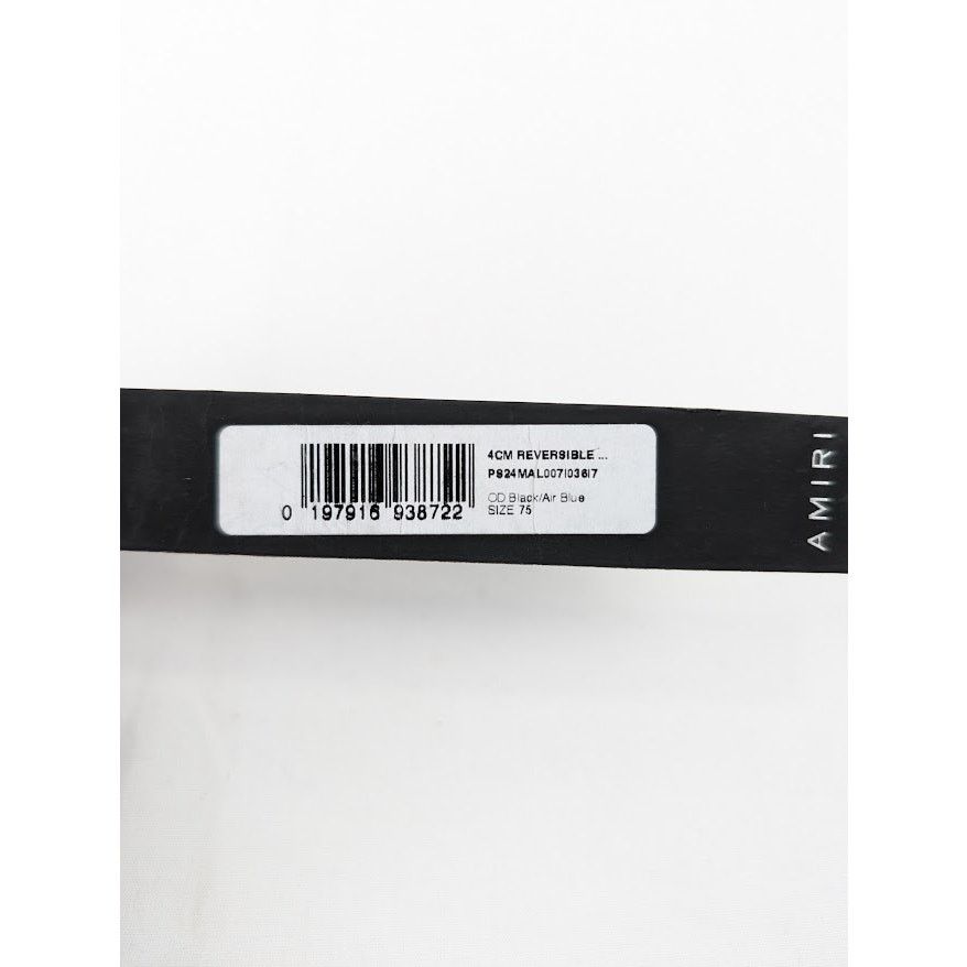 Amiri o1rshd1 Size:75 cm / 4cm Reversible Belt in Black/Air Blue Size 30 - 14 Thumbnail