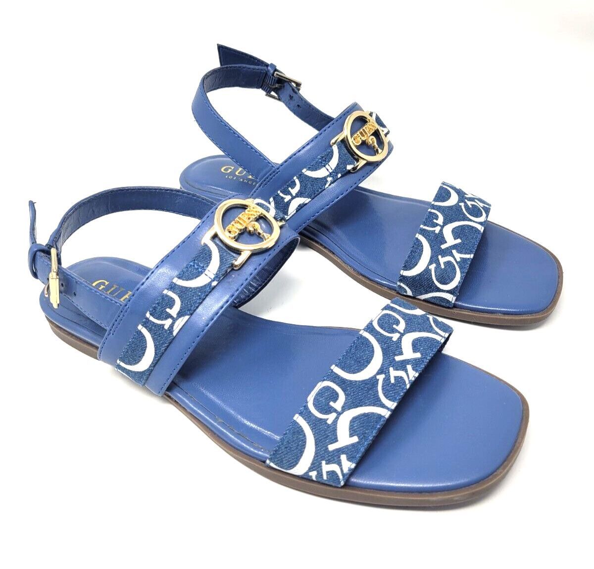 Guess GUESS Monogram Flat Sandals Metallic Logo Strappy Sz 6.5 Size US 6.5 / IT 36.5 - 1 Thumbnail