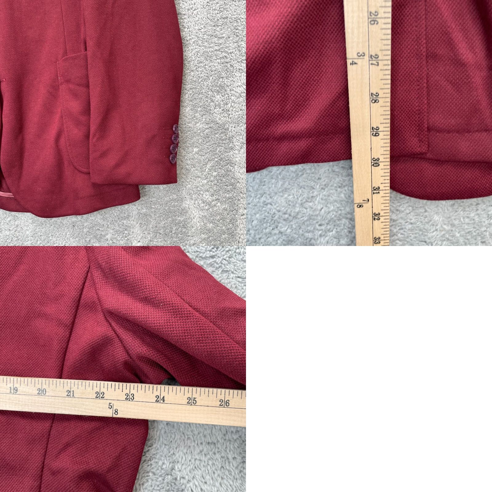 Vintage VINTAGE Paul Jones PJ Jacket Mens XL Red Blazer Coat Single-Breasted Two-Button 4-Button Notch Lapel Business Casual Formal DressClassic Style: Tuxedo Size 46R - 8 Thumbnail