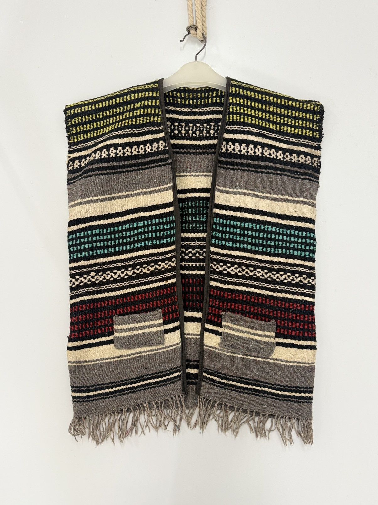 Native 🔥 Vintage Peruvian People Blanket Buttonless Vest One Size Size US S / EU 44-46 / 1 - 4 Thumbnail