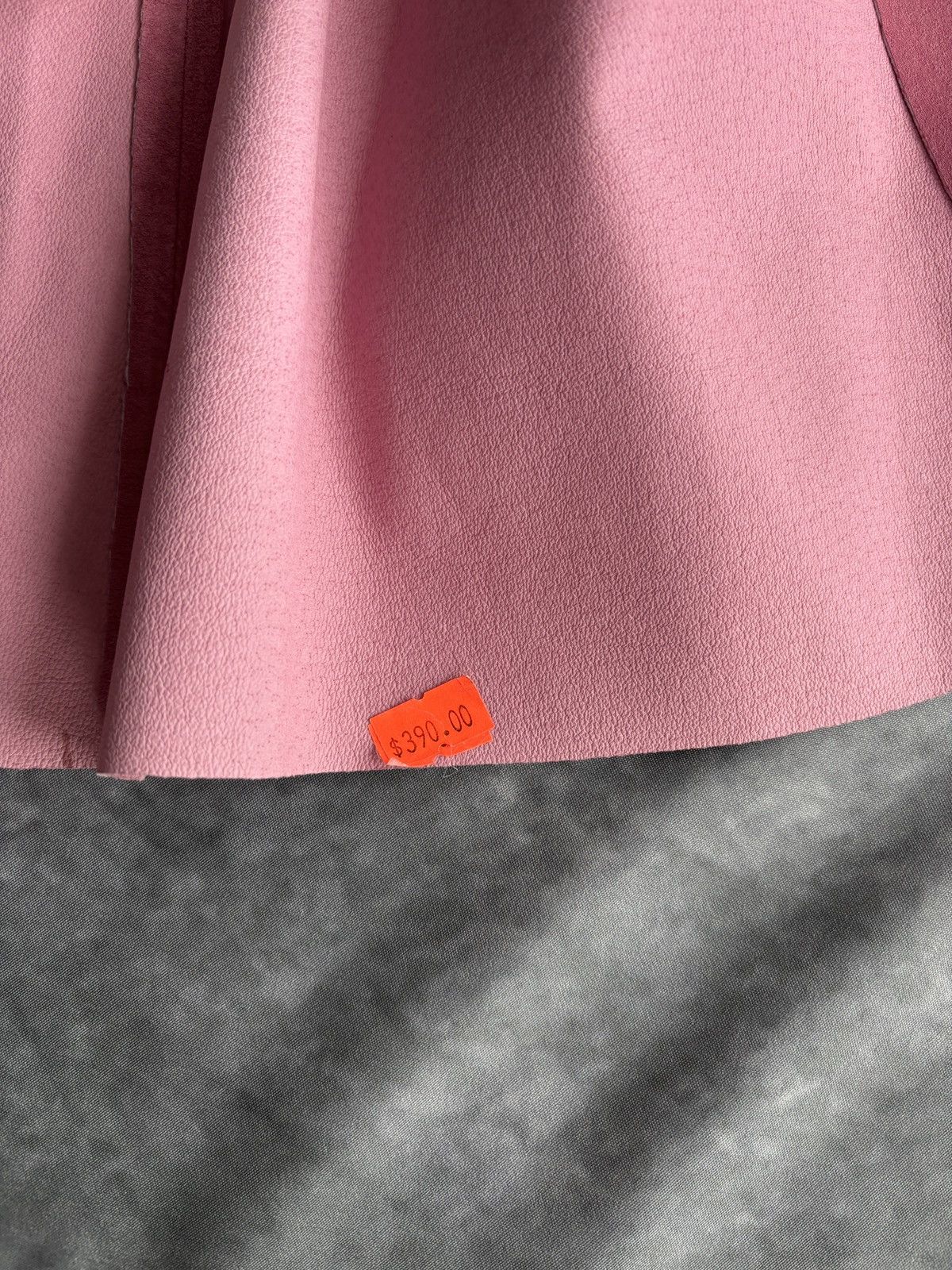 Designer Vintage Pink Suede Coat Made in Italy Cropped Peacock Blue Size XS / US 0-2 / IT 36-38 - 7 Thumbnail