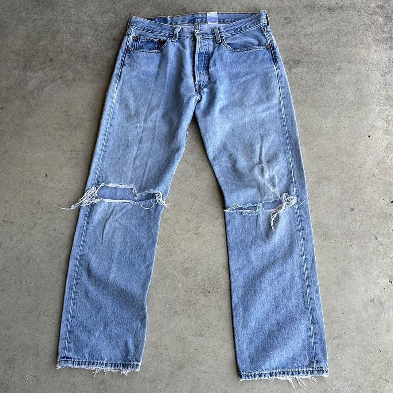 Levi's × Vintage Vintage Levi’s 501 jeans distressed and repaired Size US 32 / EU 48 - 3 Thumbnail