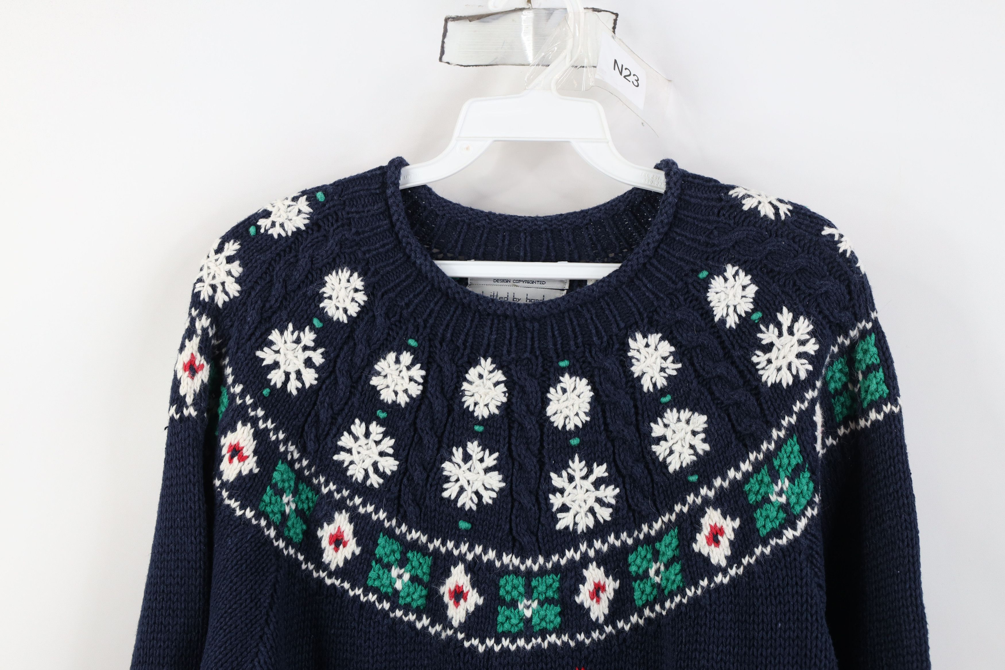 Vintage Vintage 90s Streetwear Cable Knit Fair Isle Ski Sweater Size S / US 4 / IT 40 - 2 Thumbnail