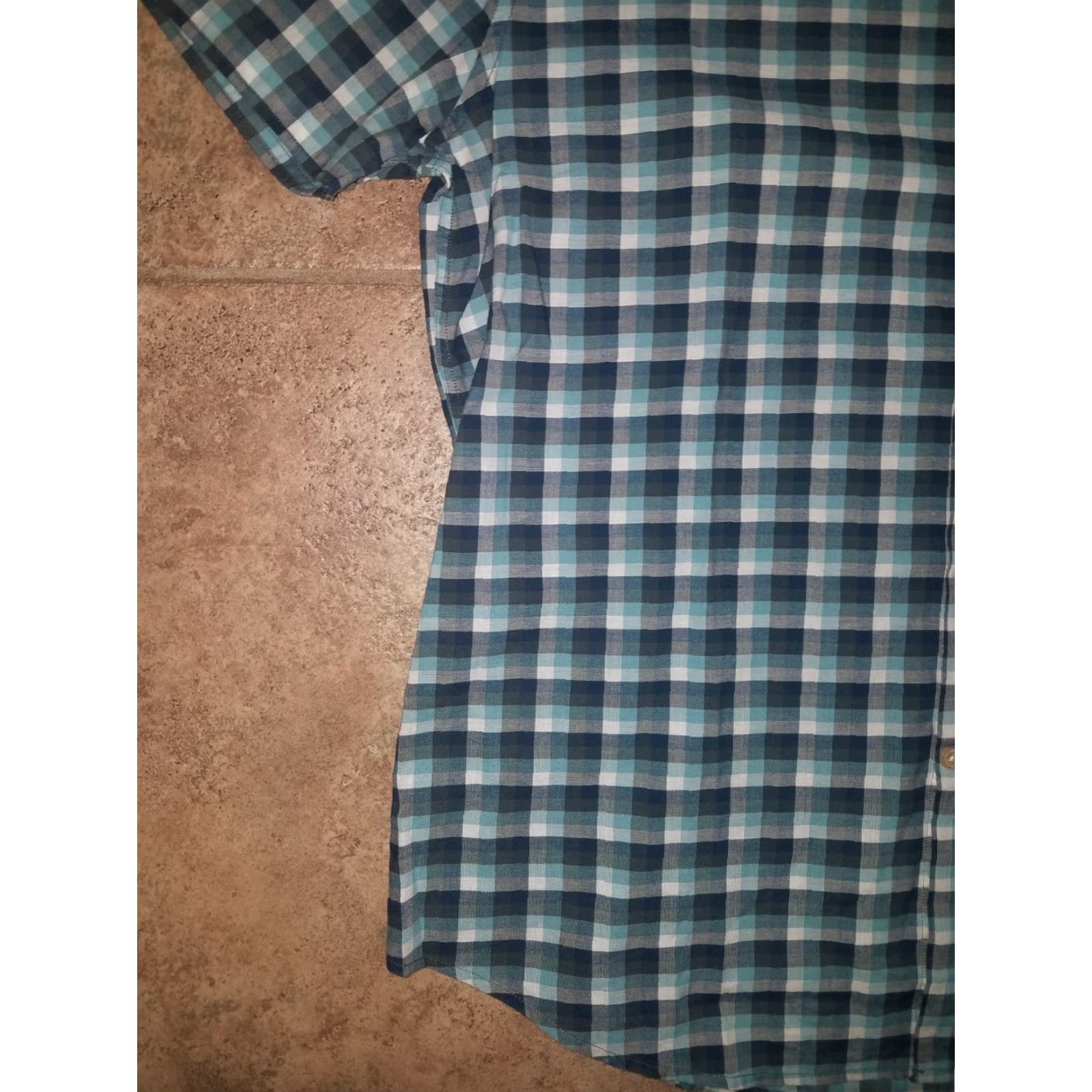 John Varvatos John Varvatos Button-Down Shirt Mens L Plaid Short Sleeve Blue Multicolor Colorful Size US L / EU 52-54 / 3 - 4 Thumbnail