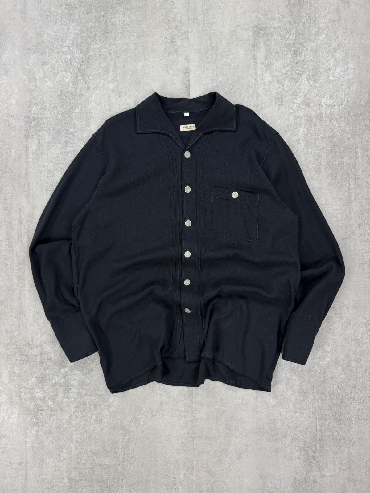 Vintage LANDHAUS LYOCELL Shirt long sleeve C&A oversized Mens Size US XXL / EU 58 / 5 - 1 Thumbnail