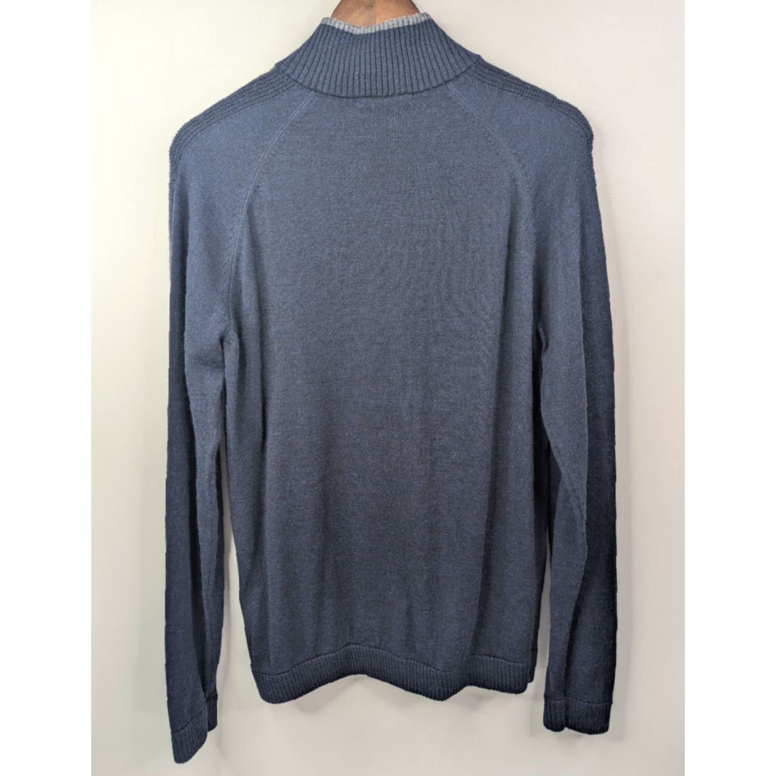 Smartwool Smartwool Merino Blend Quarter Zip Pullover Mock Neck Navy Blue Men’s Medium Size US M / EU 48-50 / 2 - 4 Thumbnail
