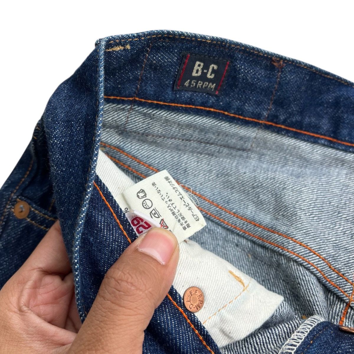 45rpm × Japanese Brand Vintage 45RPM Selvedge Red Line Indigo Denim Pants Size US 29 - 7 Thumbnail