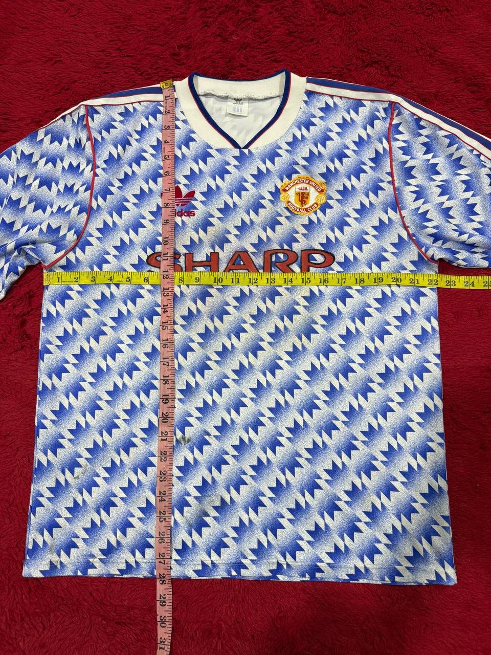 Adidas Vintage Adidas Manchester United Jersey 1990–92 – Size L Size US L / EU 52-54 / 3 - 4 Thumbnail