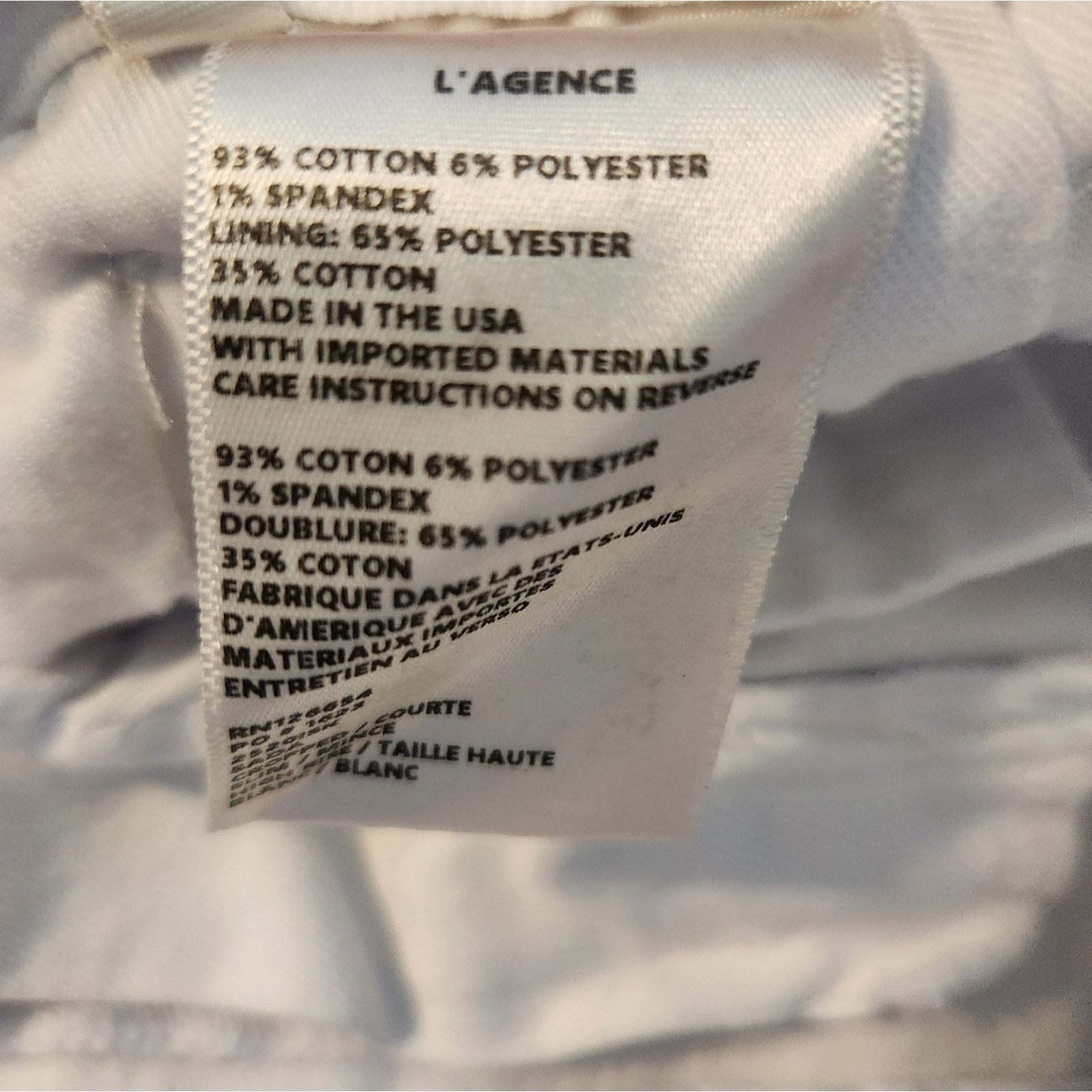 L'AGENCE L'Agence Sada Crop Slim Leg High Rise White Jeans 24 Size 24" / US 00 / IT 34 - 13 Thumbnail