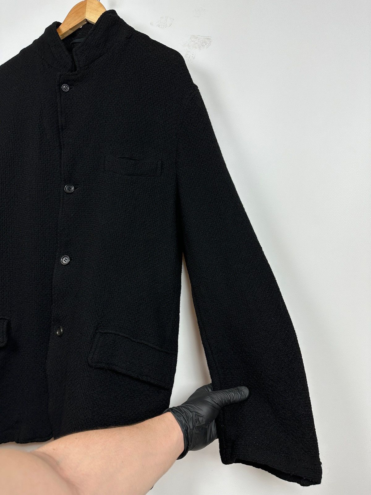 Comme des Garcons AD2002 Vintage Comme Des Garcons Homme Wool Knit Coat Jacket Size US M / EU 48-50 / 2 - 12 Thumbnail