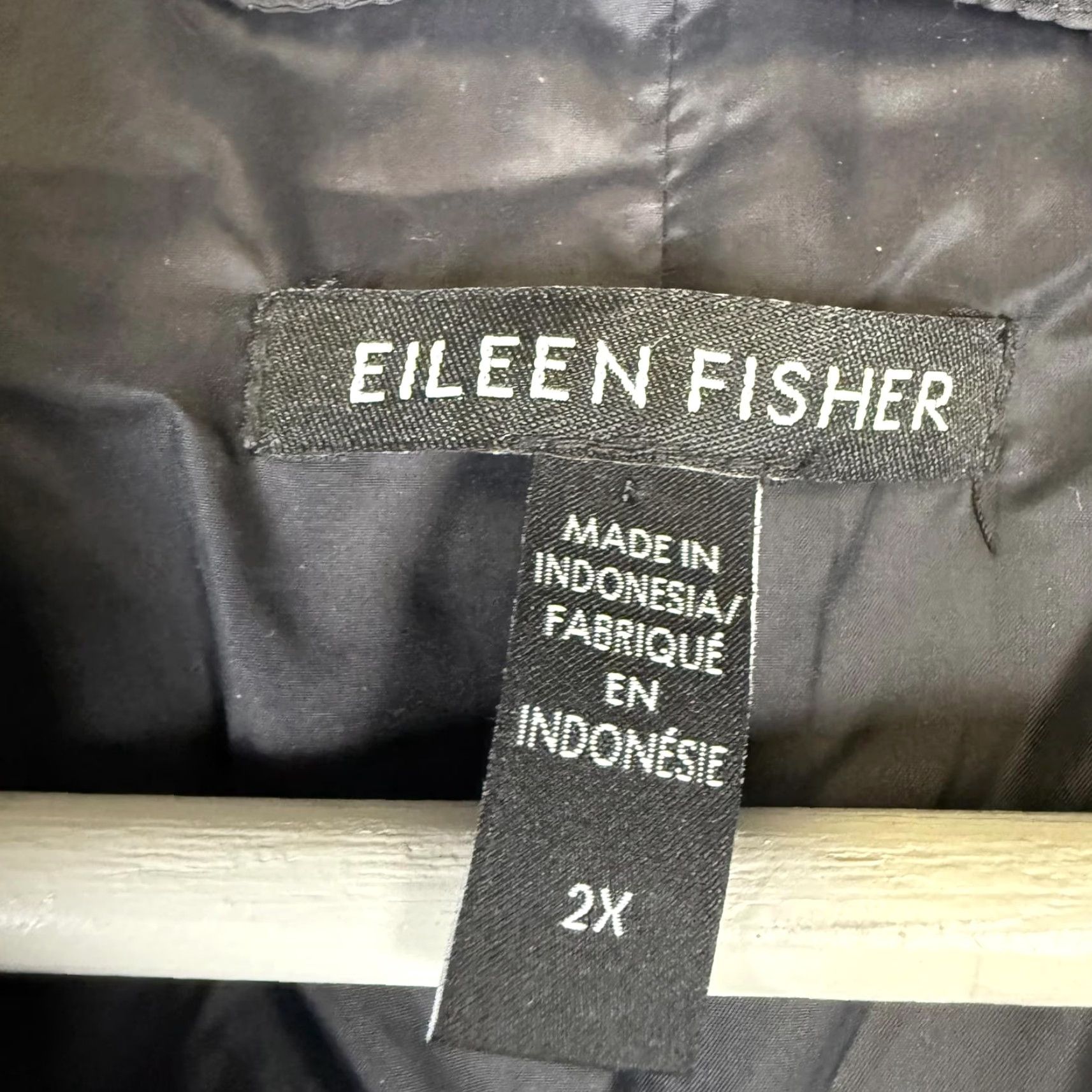 Eileen Fisher Eileen Fisher Jacket Women 2X Plus Black Quilted Button Down Coat Pockets Mens? Size XXL / US 16-18 / IT 52-54 - 2 Thumbnail