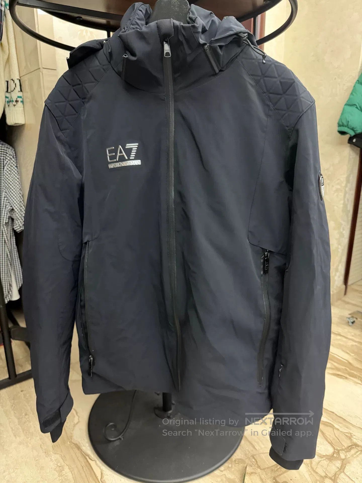 Emporio Armani EA7 Armani Men's Hooded Jacket. Size US XL / EU 56 / 4 - 1 Thumbnail