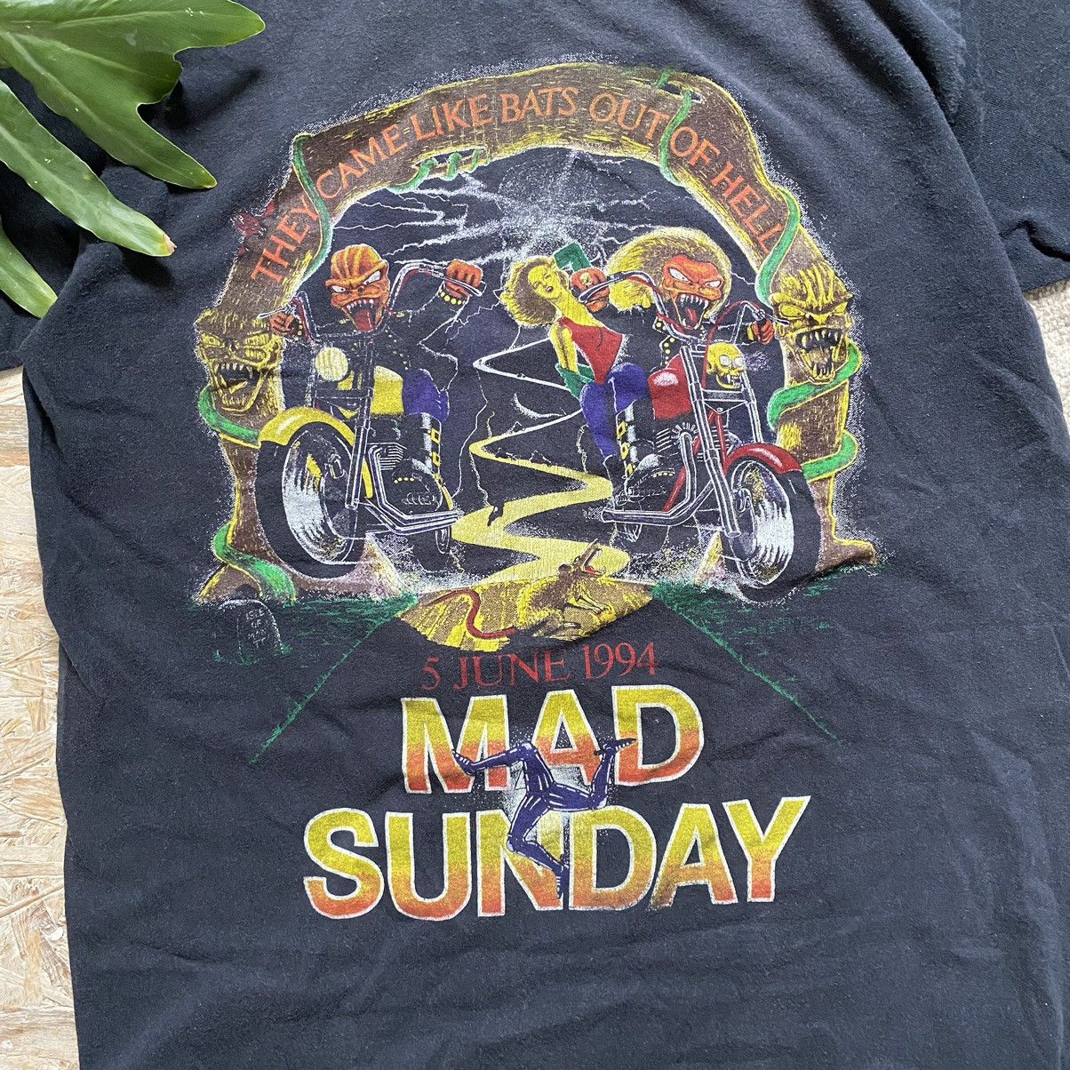 Harley Davidson × Vintage VINTAGE BIKER T SHIRT MAD SUNDAY 1994 ISLE OF MAN Size US S / EU 44-46 / 1 - 2 Thumbnail