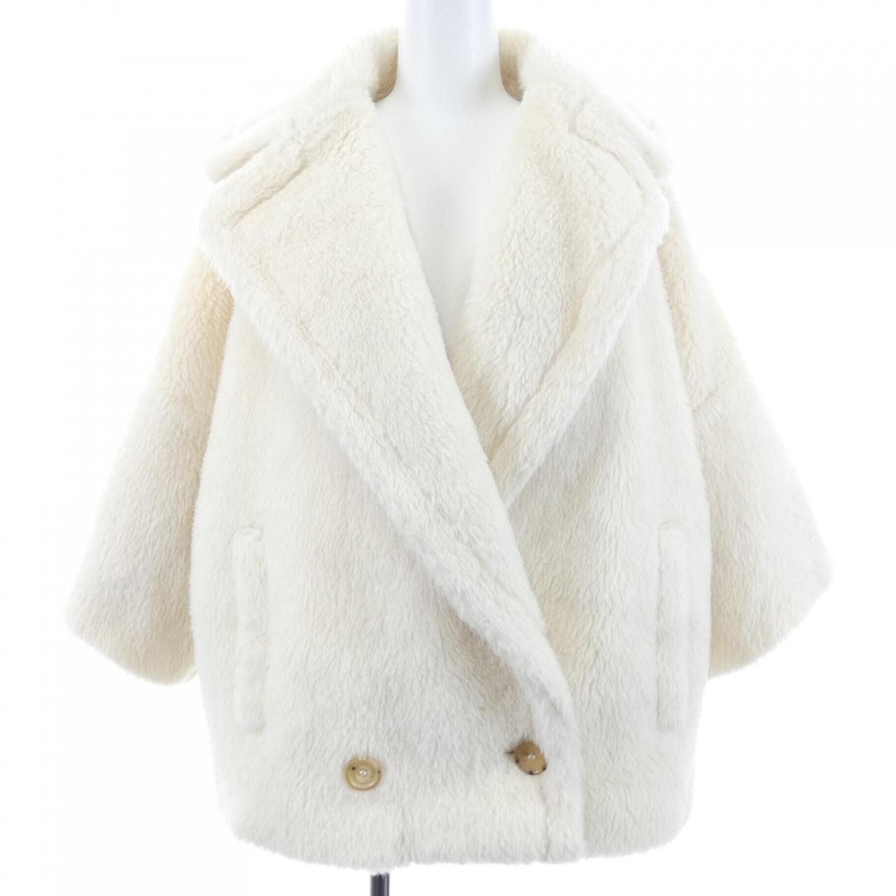 Max Mara Max Mara Max Mara Teddy Bear Alpaca Wool Silk Coat Textile Outerwear 108101 DUTY FREE for USA Size ONE SIZE - 1 Thumbnail