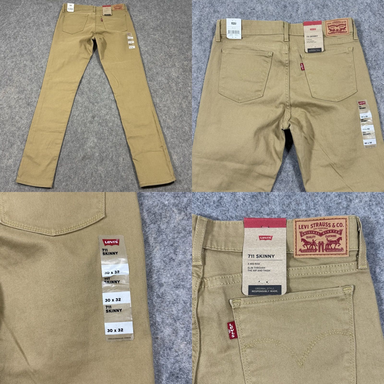 Levi's Levi's 711 Skinny Jeans Women Brown Size 30x32 32x31 NWT Mid Rise 31 Inseam 5-Pocket Denim Stretch Slim NWT Size 30" / US 8 / IT 44 - 10 Thumbnail