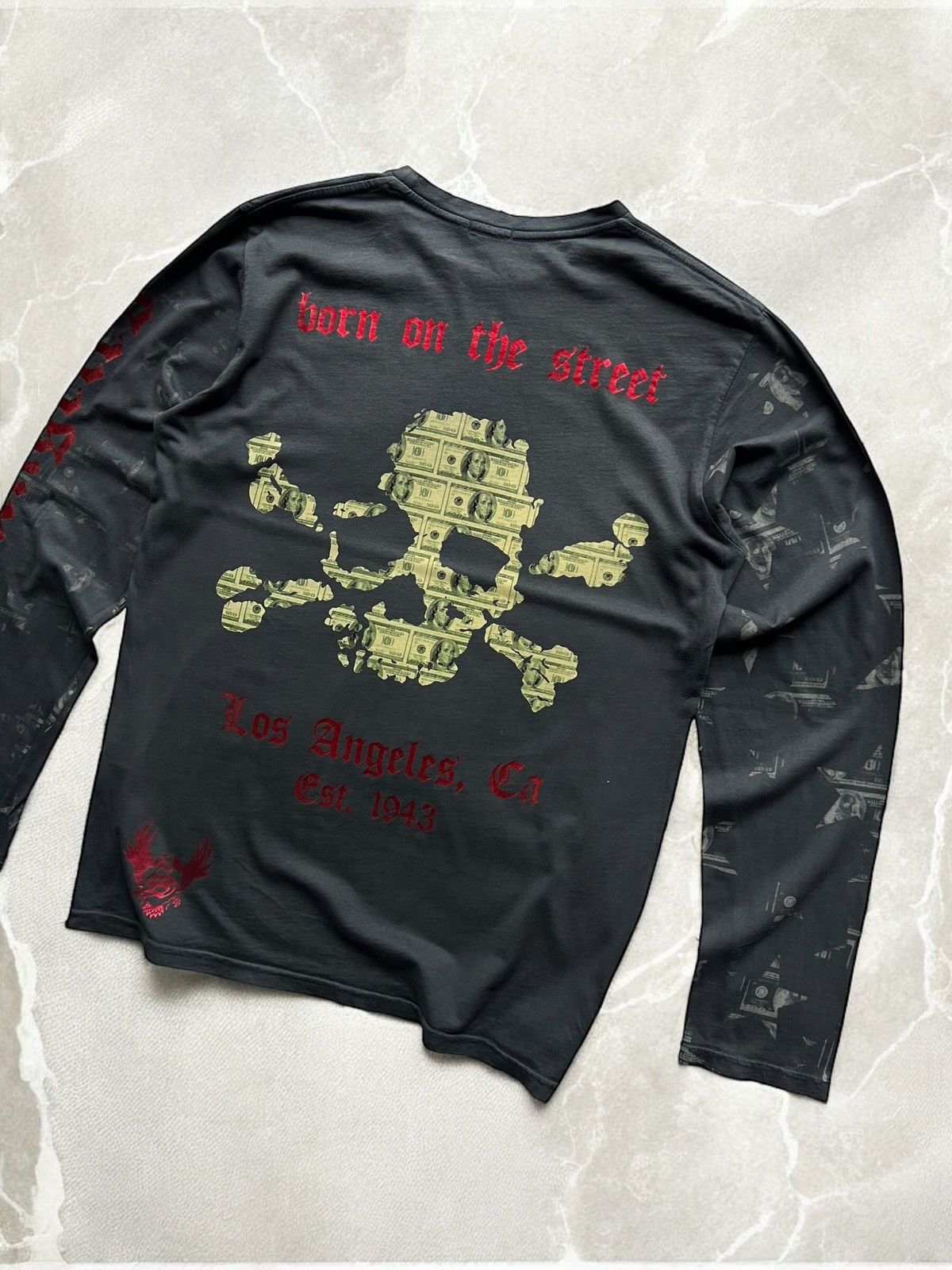 Christian Audigier SMET by CHRISTIAN AUDIGIER long sleeve tee Rap y2k vintage Size US L / EU 52-54 / 3 - 3 Thumbnail