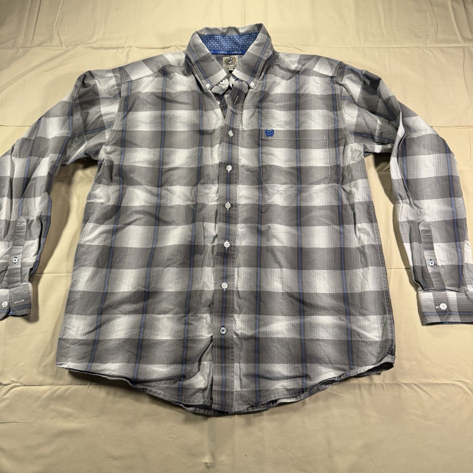 CINCH Cinch Mens Gray Plaid Button Down Western Size Medium Size US M / EU 48-50 / 2 - 2 Thumbnail
