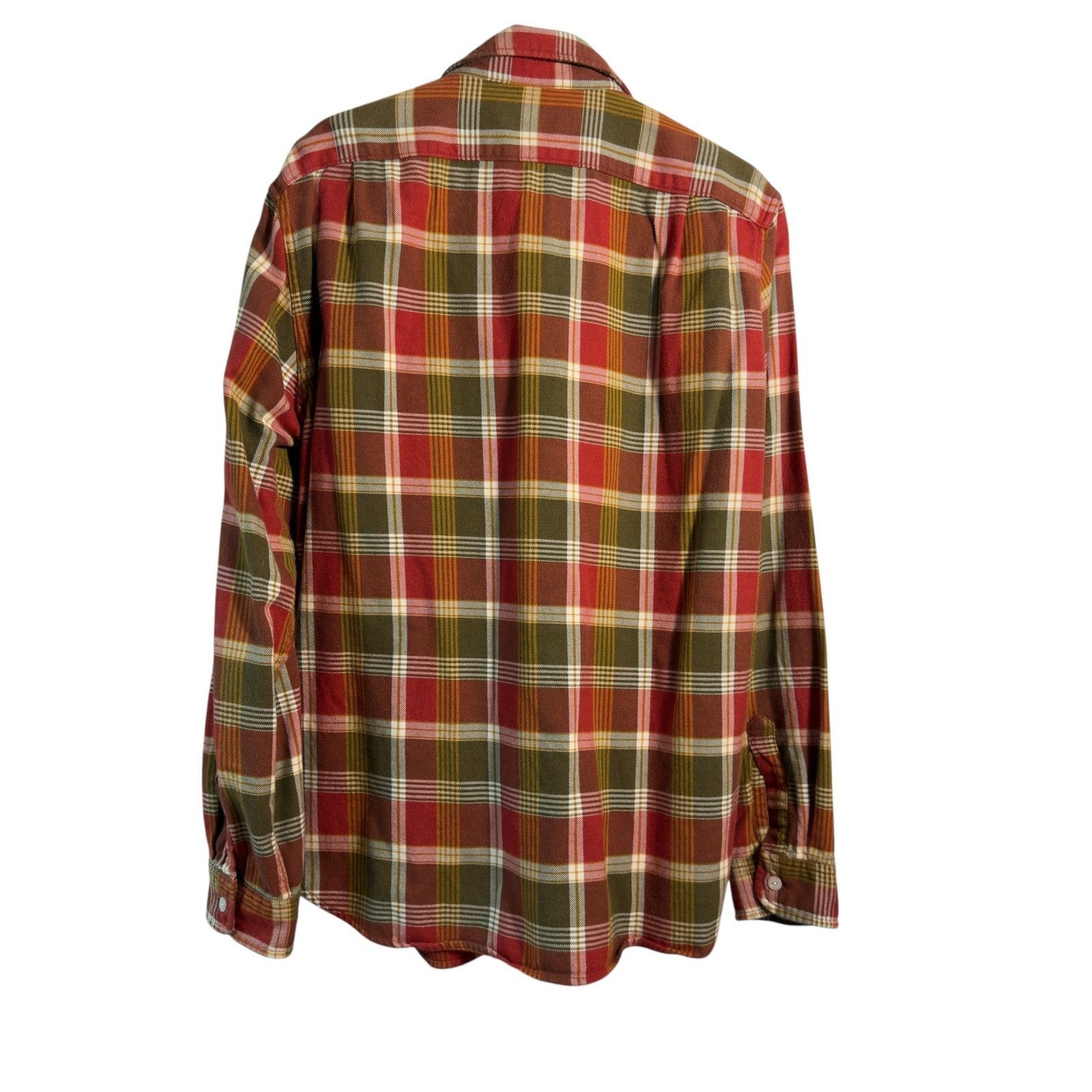 J.Crew Wallace & Barnes J.Crew Flannel Red/Green Plaid Button Up Size US L / EU 52-54 / 3 - 4 Thumbnail