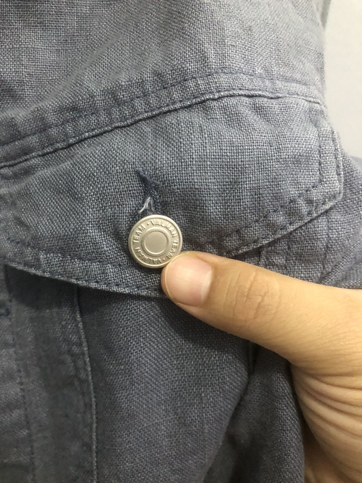 Japanese Brand Valman Japan 100% Linen Denim Style Trucker Jacket Size US XS / EU 42 / 0 - 7 Thumbnail