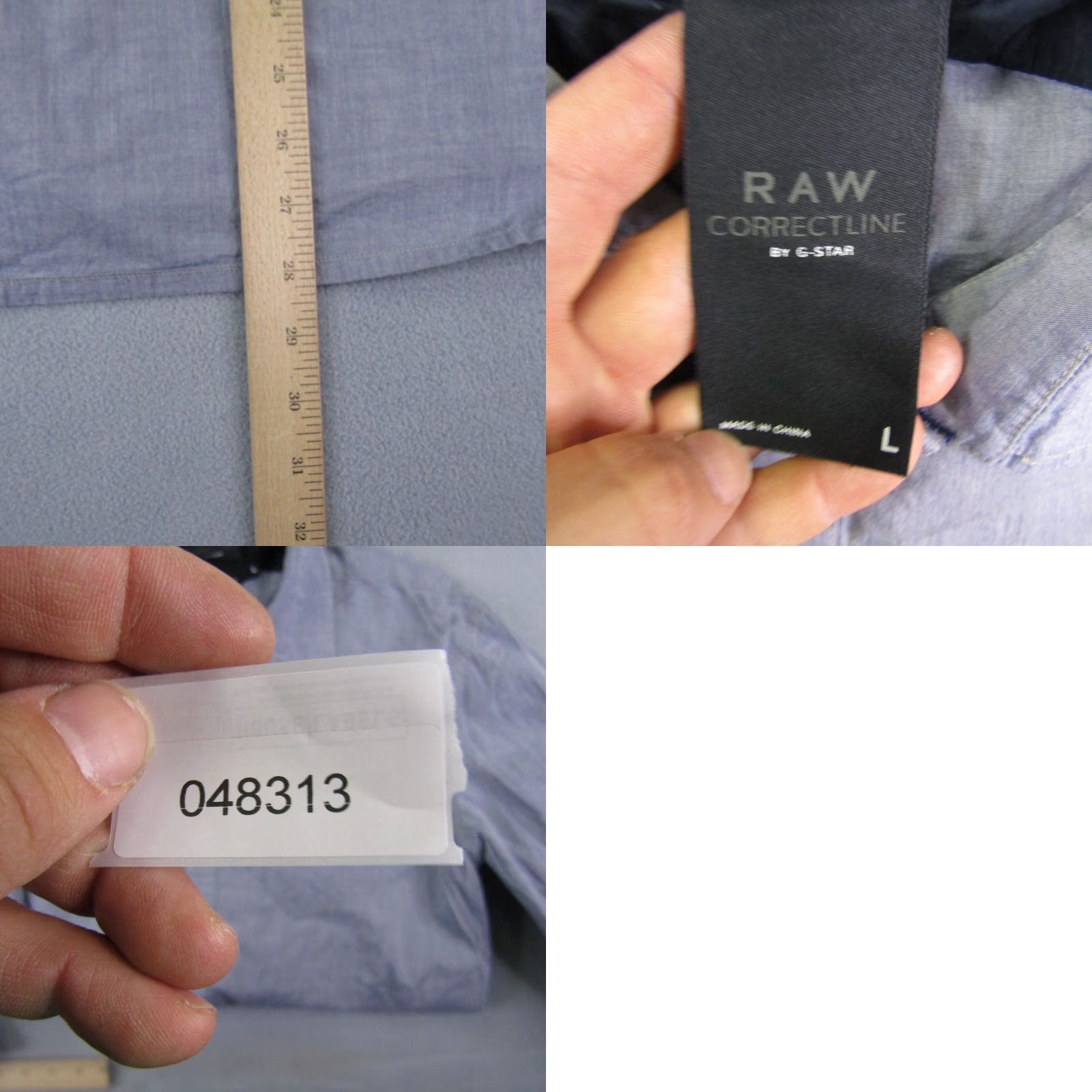 G-Star VINTAGE G-Star Raw Shirt Men Large Blue Cotton Button-Up Casual 90s Size US L / EU 52-54 / 3 - 8 Thumbnail