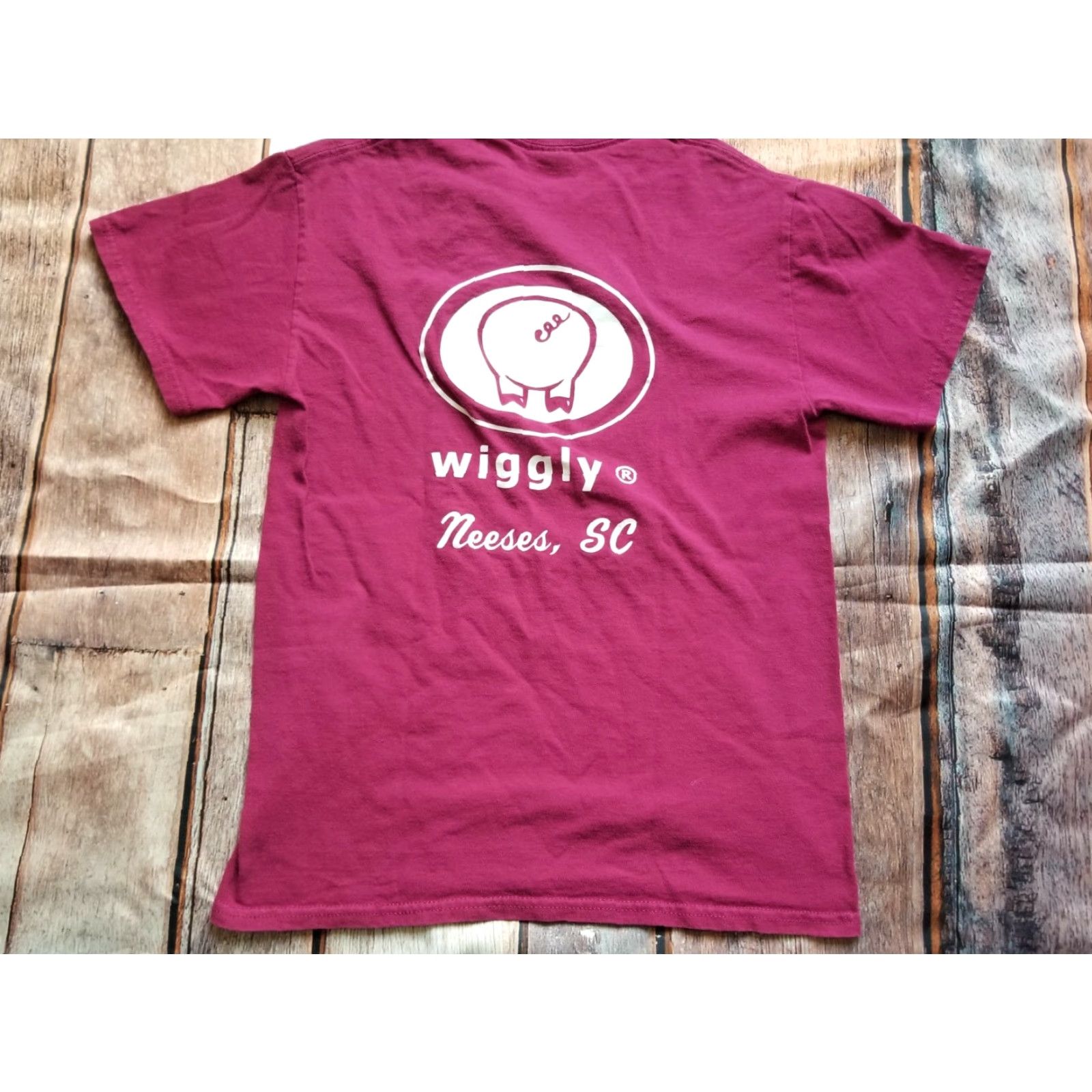 Gildan VINTAGE Gildan Piggly Wiggly Purple T-Shirt Adult Small Double-Sided Grocery Store Logo Fun Mens Size US S / EU 44-46 / 1 - 2 Thumbnail